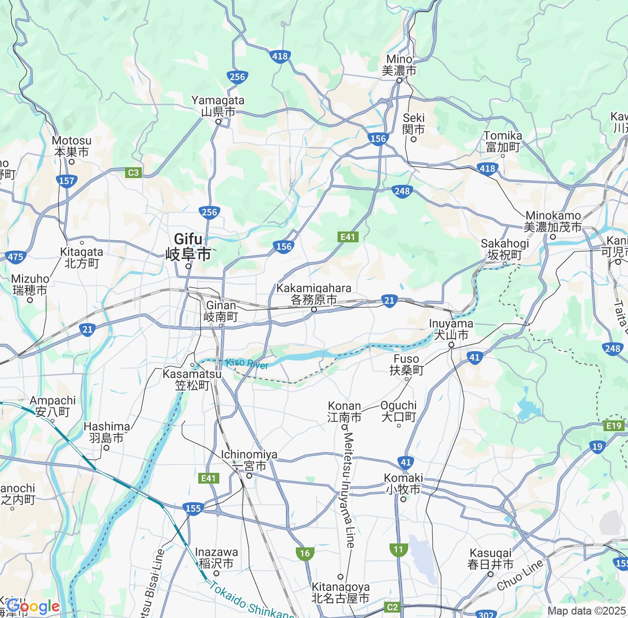 Map image for Intellectual Property Lawyers in Kakamigahara and Gifu IP firms at coordinates  ; .