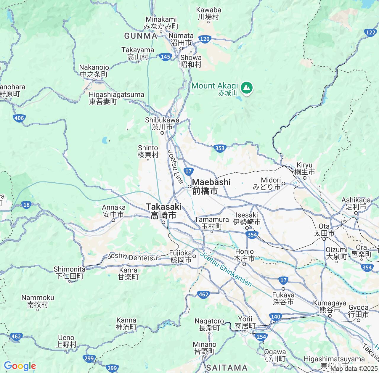 Map image for Intellectual Property Lawyers in Maebashi and Gunma IP firms at coordinates  ; .