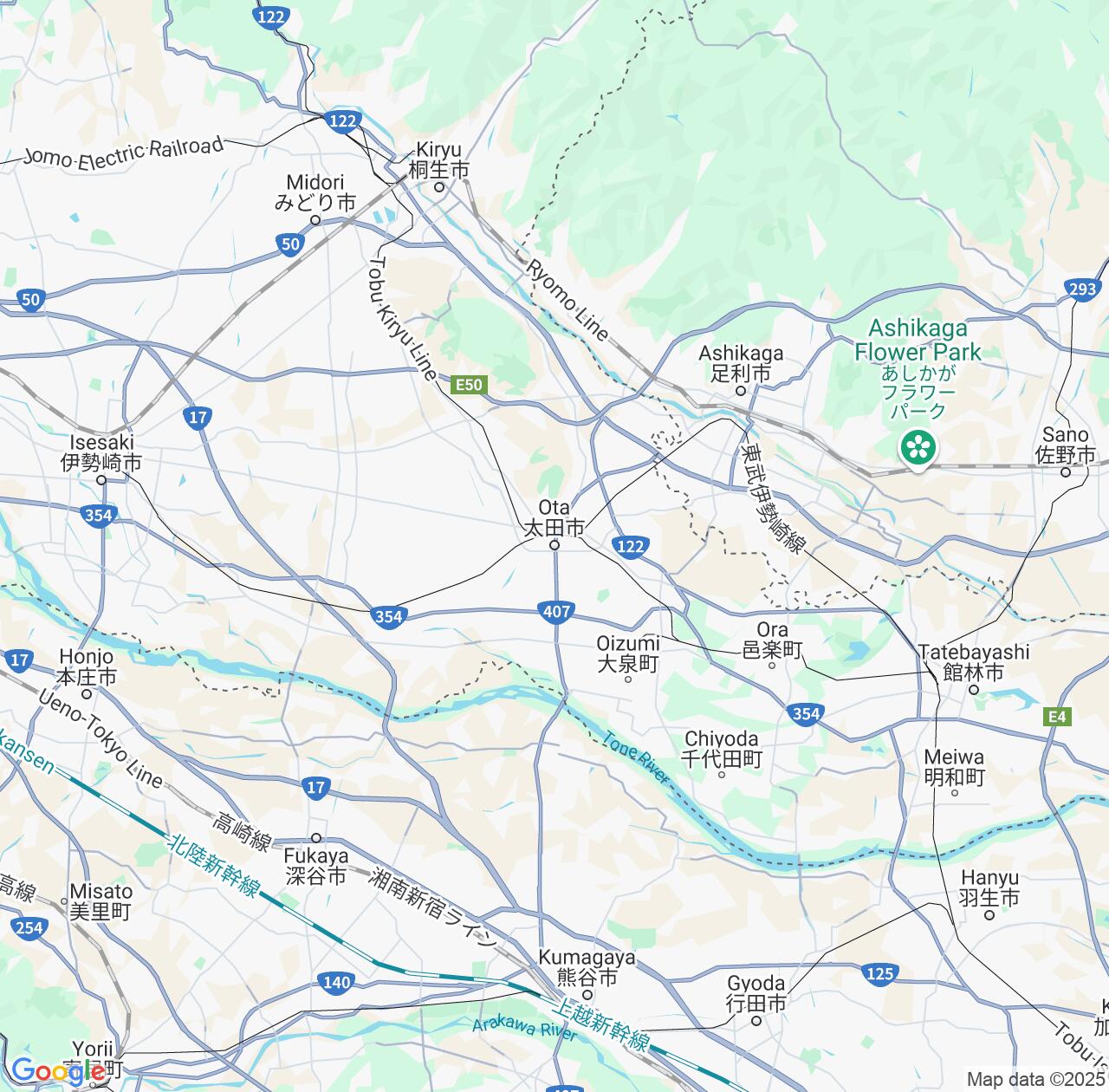 Map image for Intellectual Property Lawyers in Ota and Gunma IP firms at coordinates  ; .