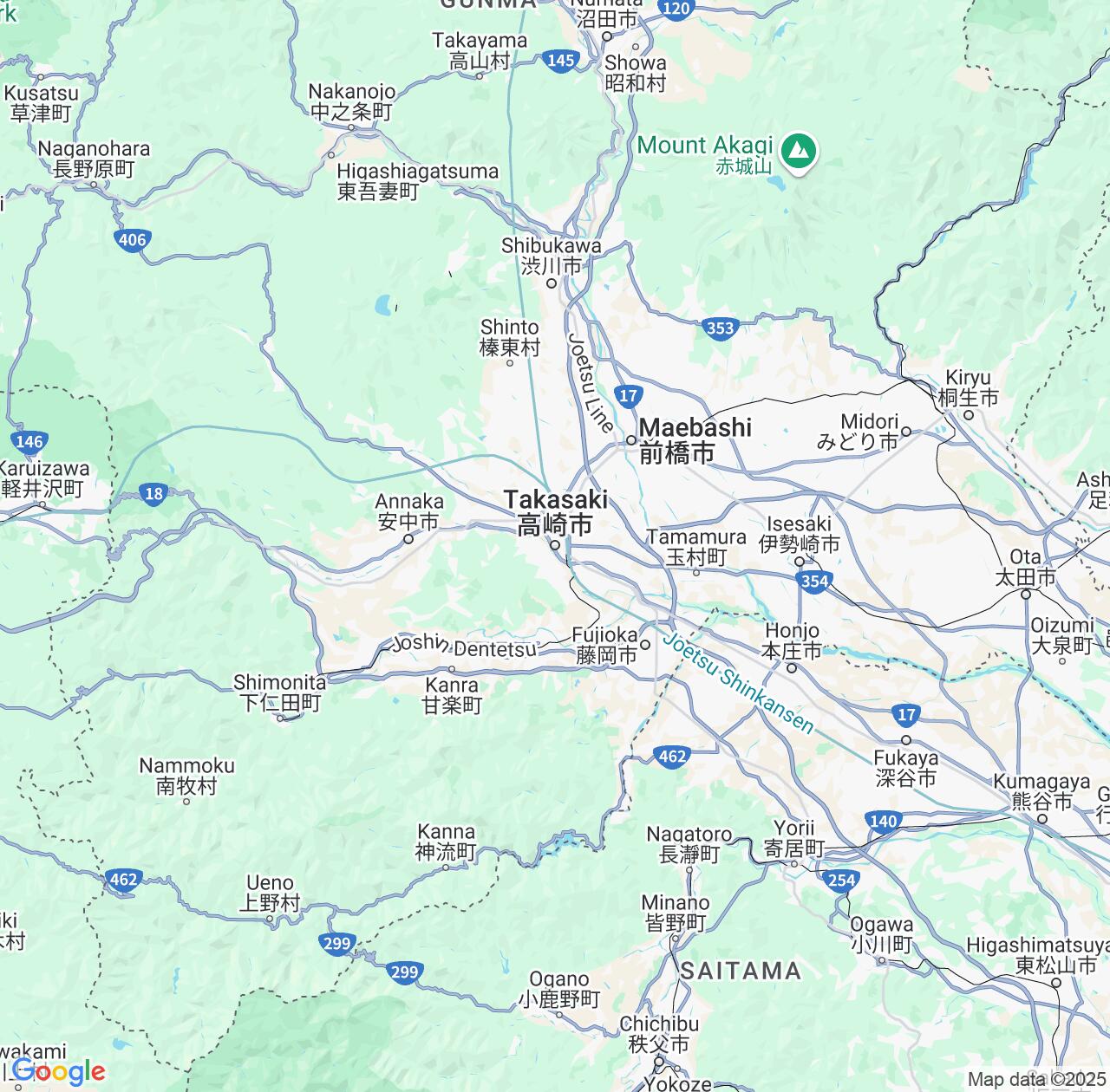 Map image for Intellectual Property Lawyers in Takasaki and Gunma IP firms at coordinates  ; .