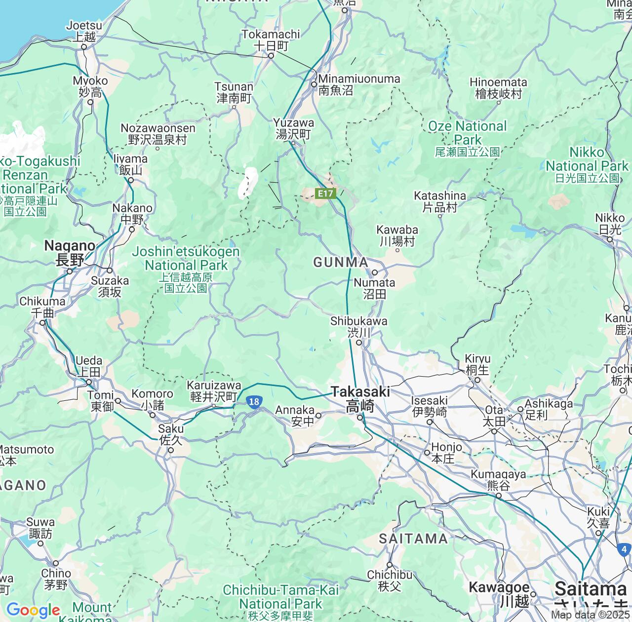 Map image for Intellectual Property Lawyers in Gunma and Japan IP firms at coordinates  ; .