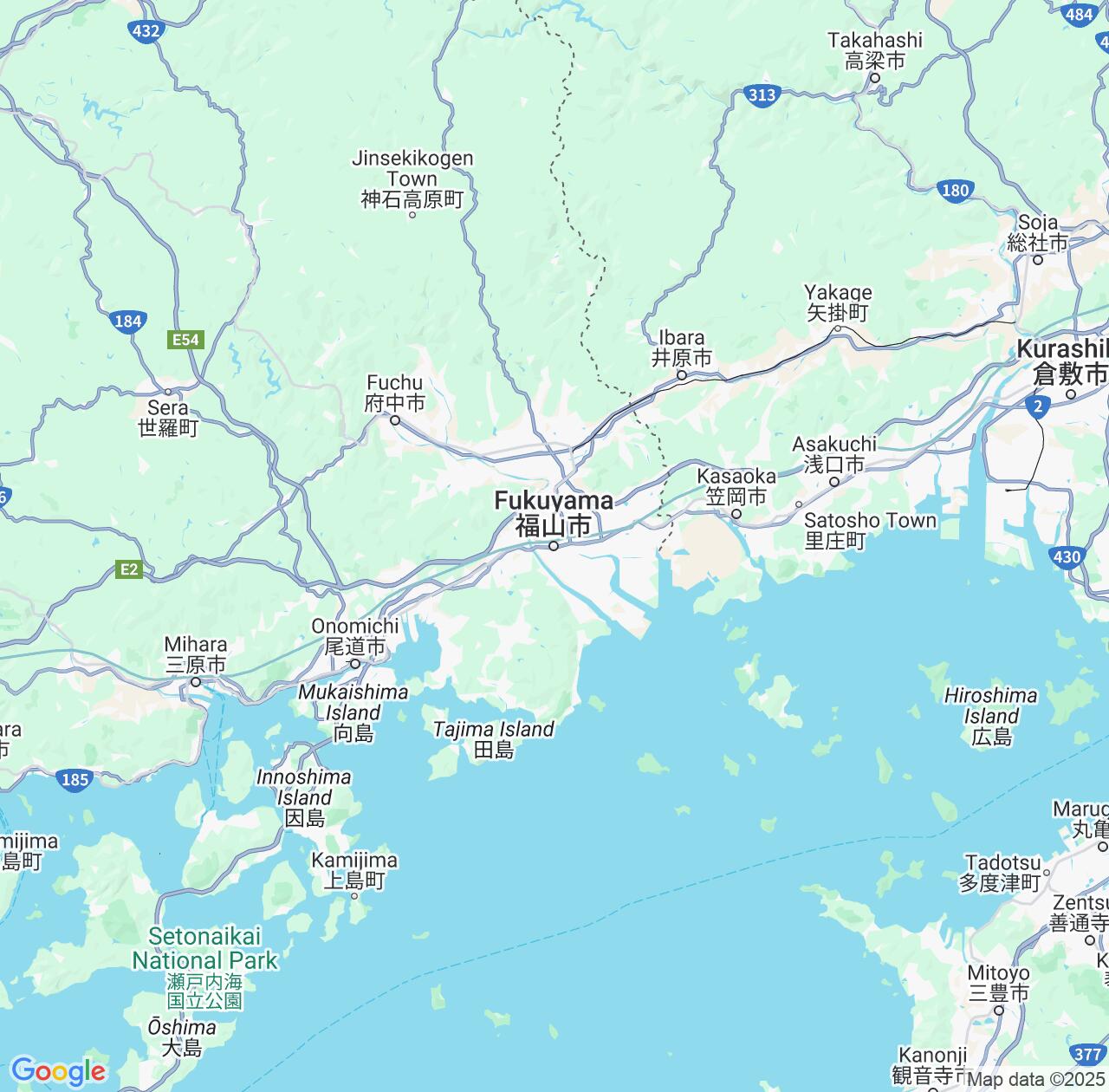Map image for Intellectual Property Lawyers in Fukuyama and Hiroshima IP firms at coordinates  ; .