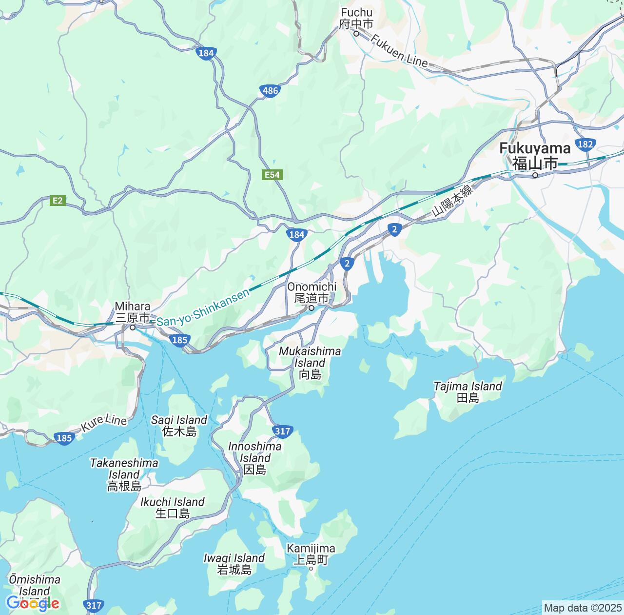 Map image for Intellectual Property Lawyers in Onomichi and Hiroshima IP firms at coordinates  ; .