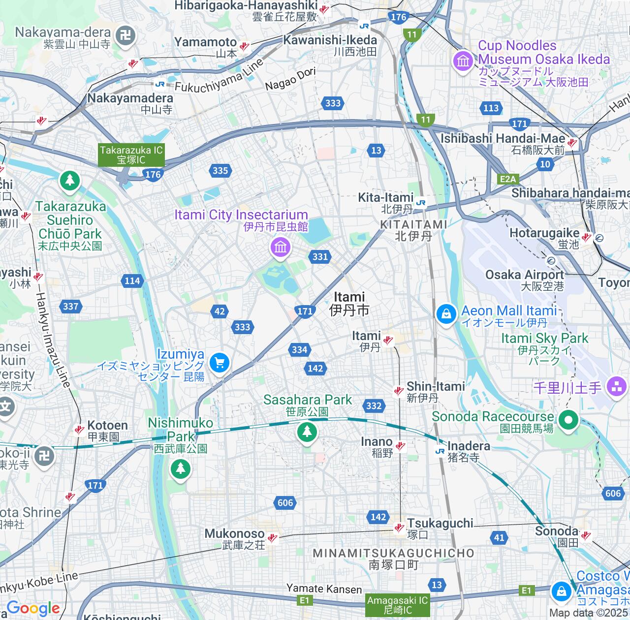 Map image for Intellectual Property Lawyers in Itami and Hyōgo IP firms at coordinates  ; .