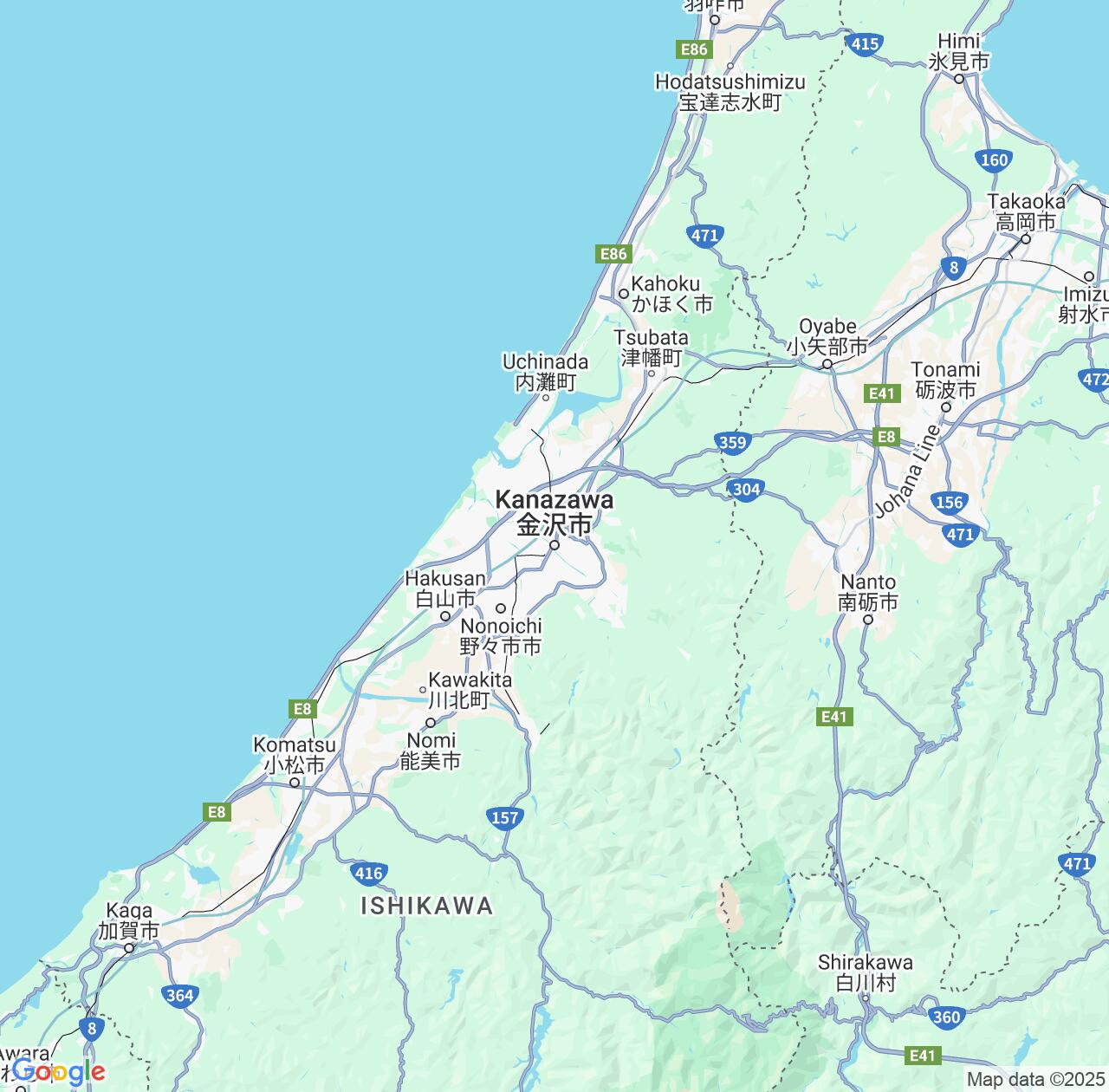 Map image for Intellectual Property Lawyers in Kanazawa and Ishikawa IP firms at coordinates  ; .