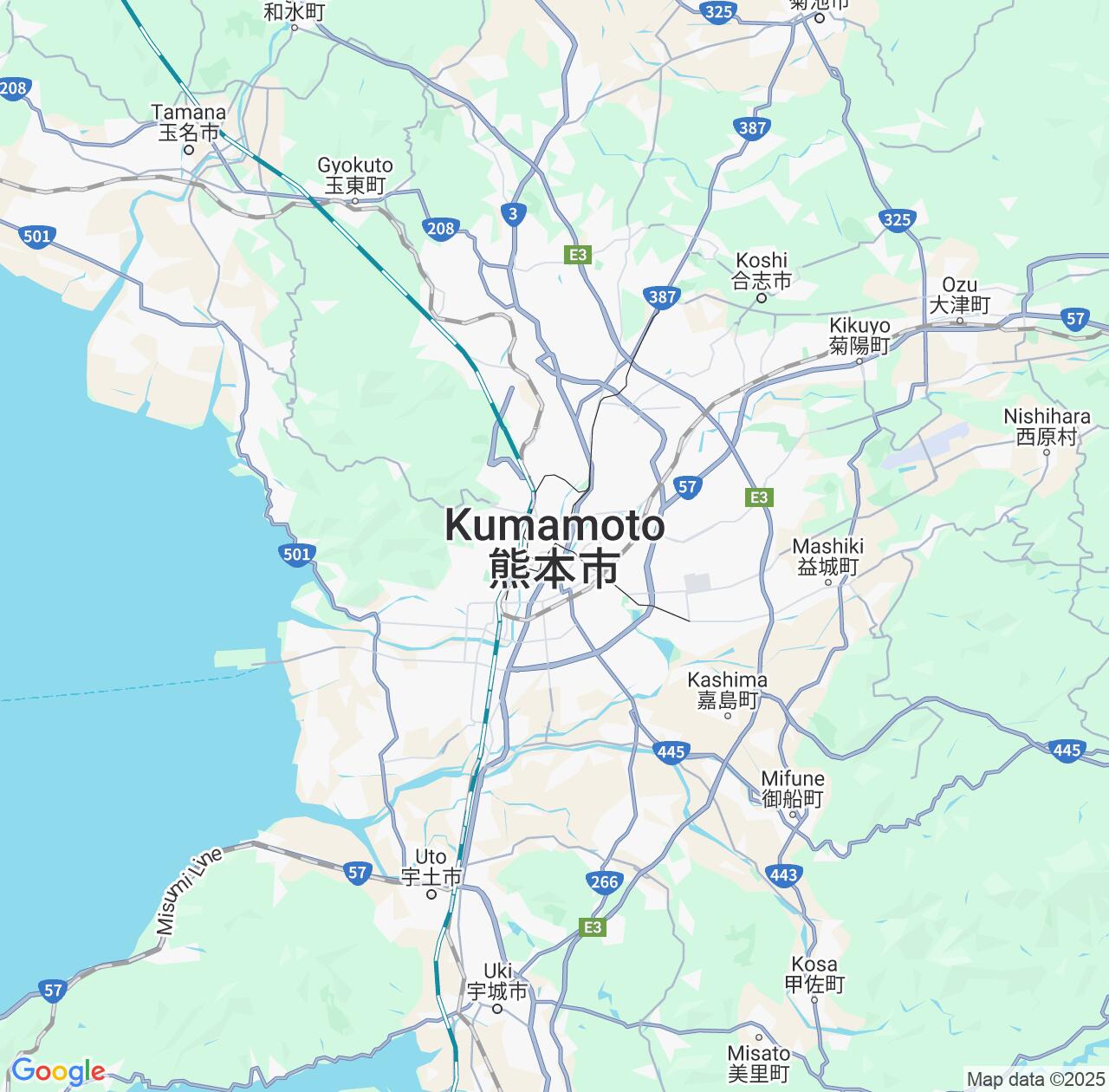 Map image for Intellectual Property Lawyers in Kumamoto and Japan IP firms at coordinates  ; .