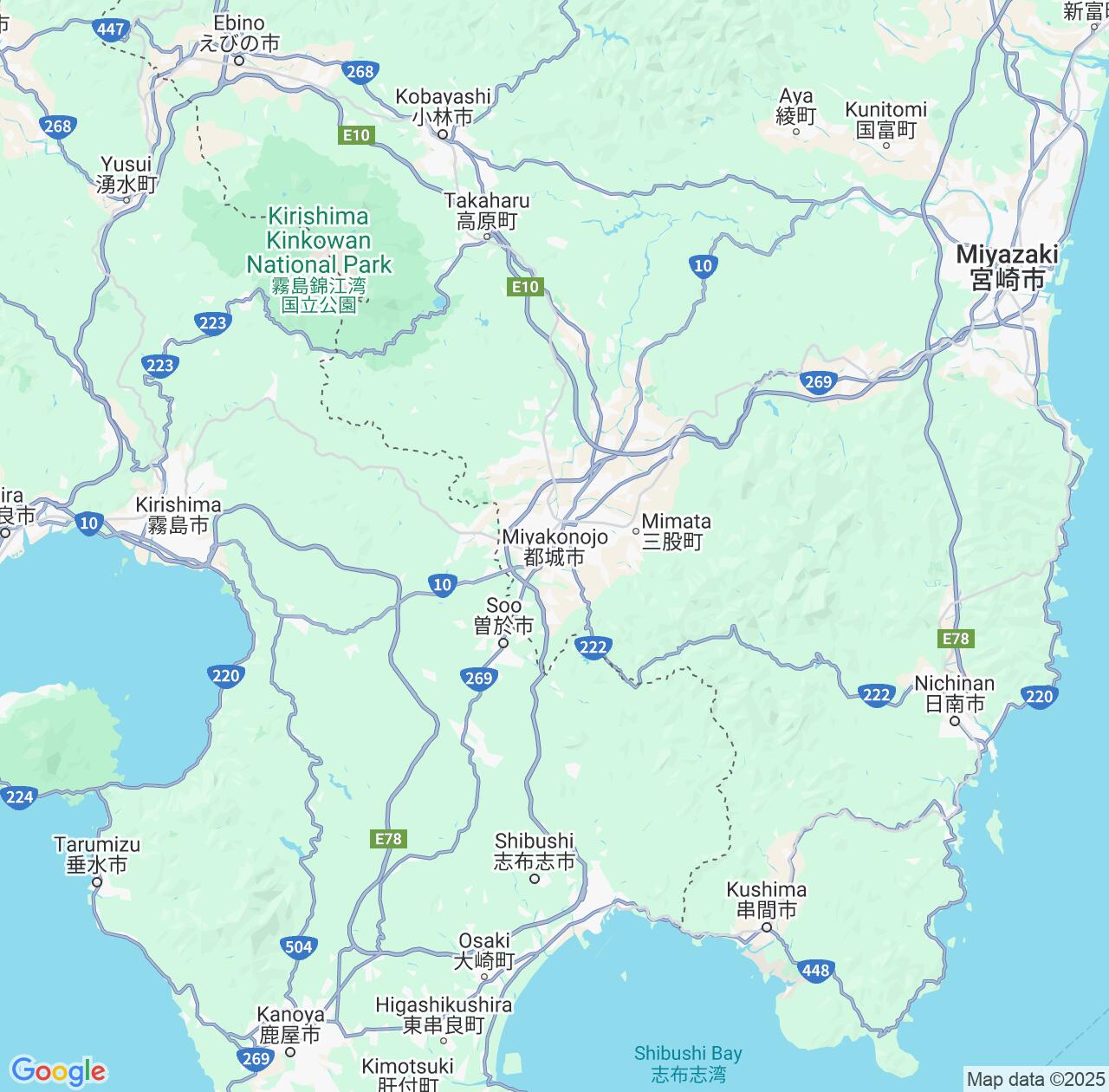 Map image for Intellectual Property Lawyers in Miyakonojo and Miyazaki IP firms at coordinates  ; .
