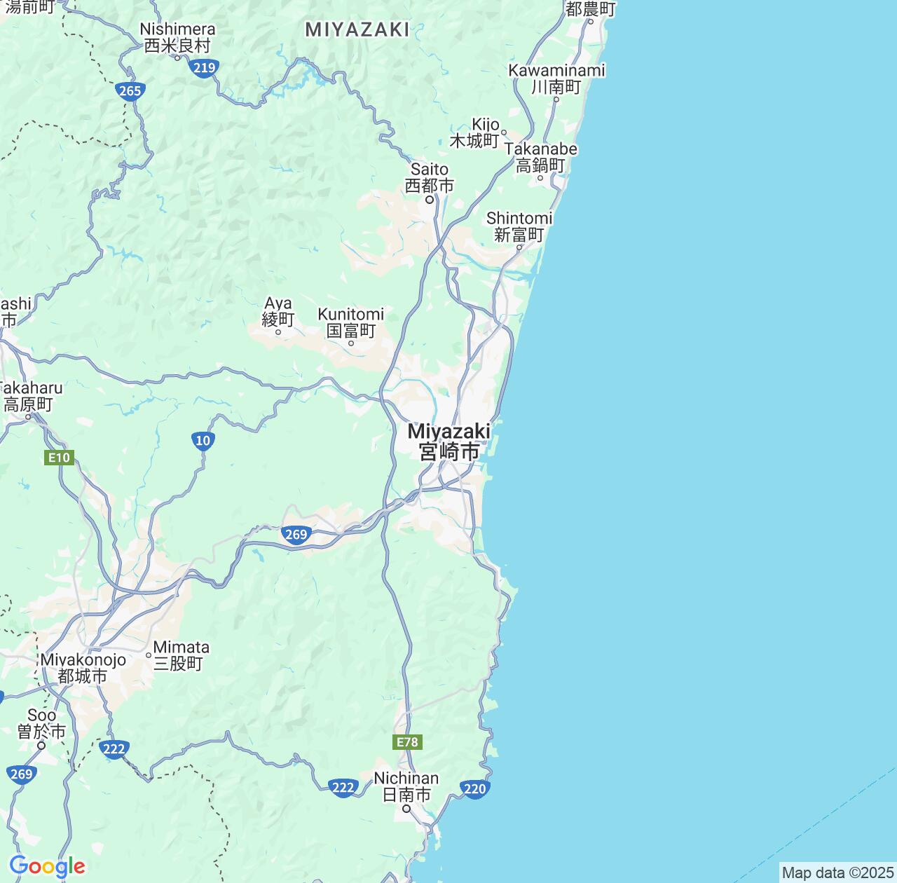 Map image for Intellectual Property Lawyers in Miyazaki and Japan IP firms at coordinates  ; .