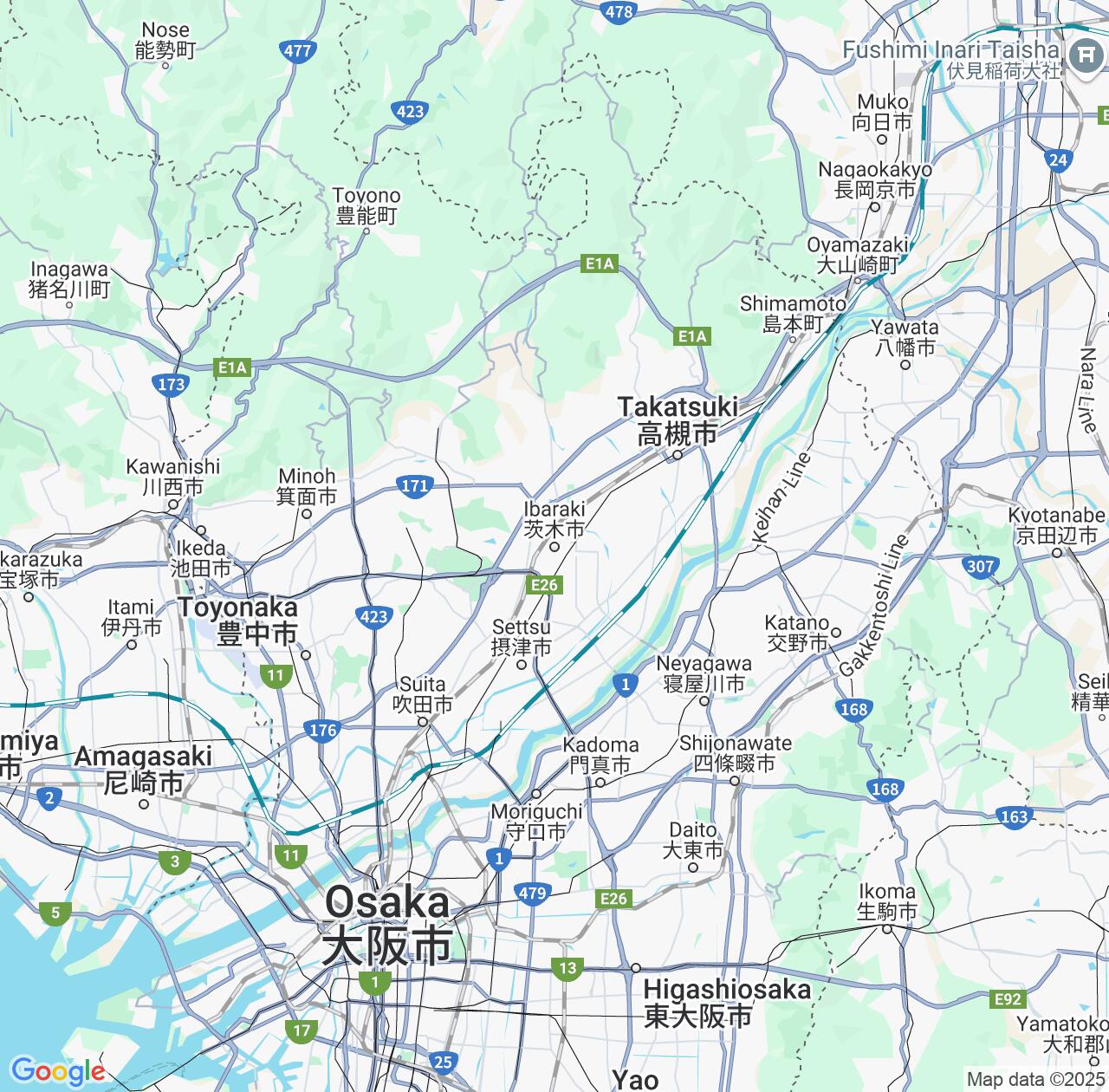 Map image for Intellectual Property Lawyers in Ibaraki and Osaka IP firms at coordinates  ; .