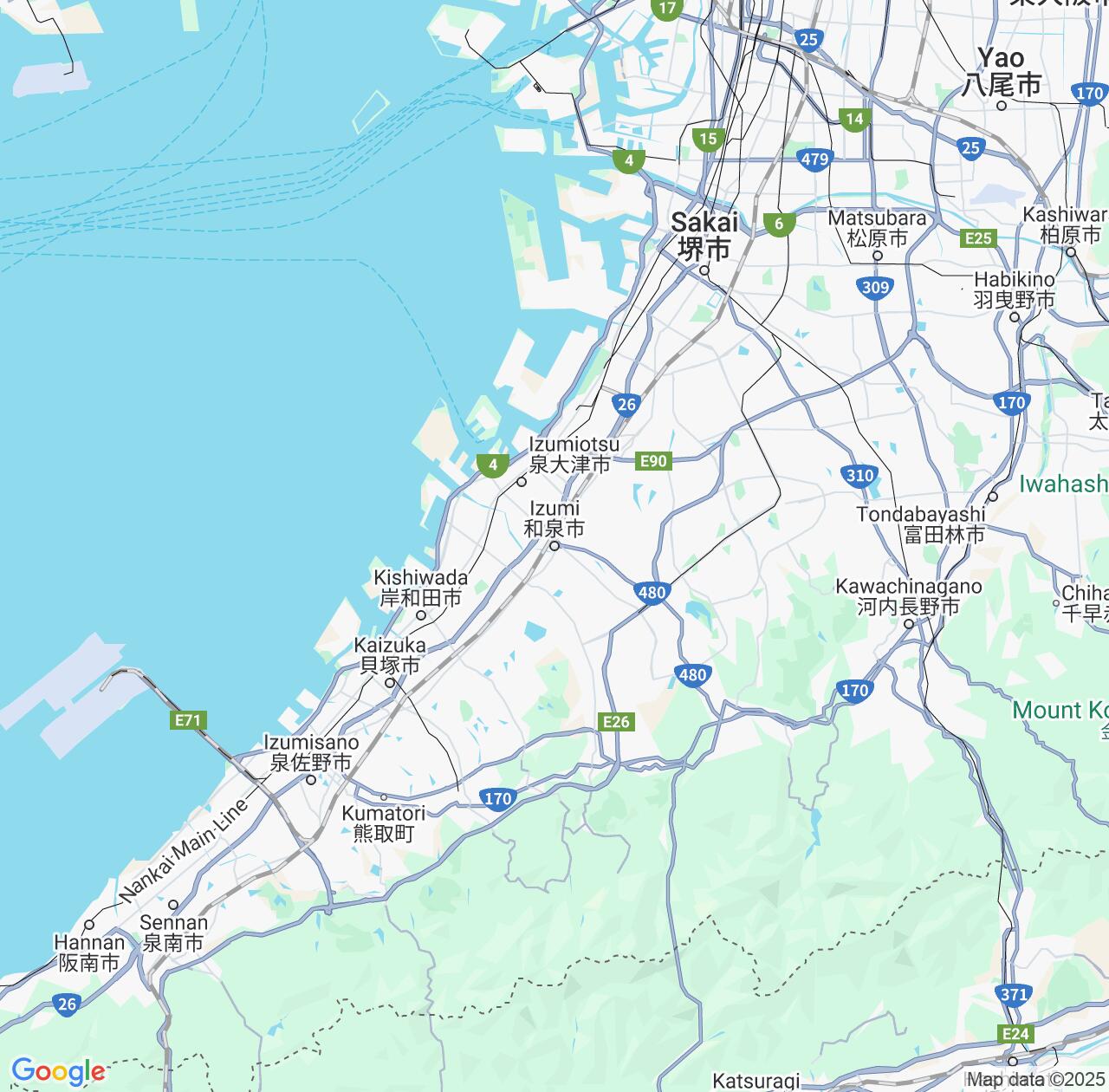 Map image for Intellectual Property Lawyers in Izumi and Osaka IP firms at coordinates  ; .