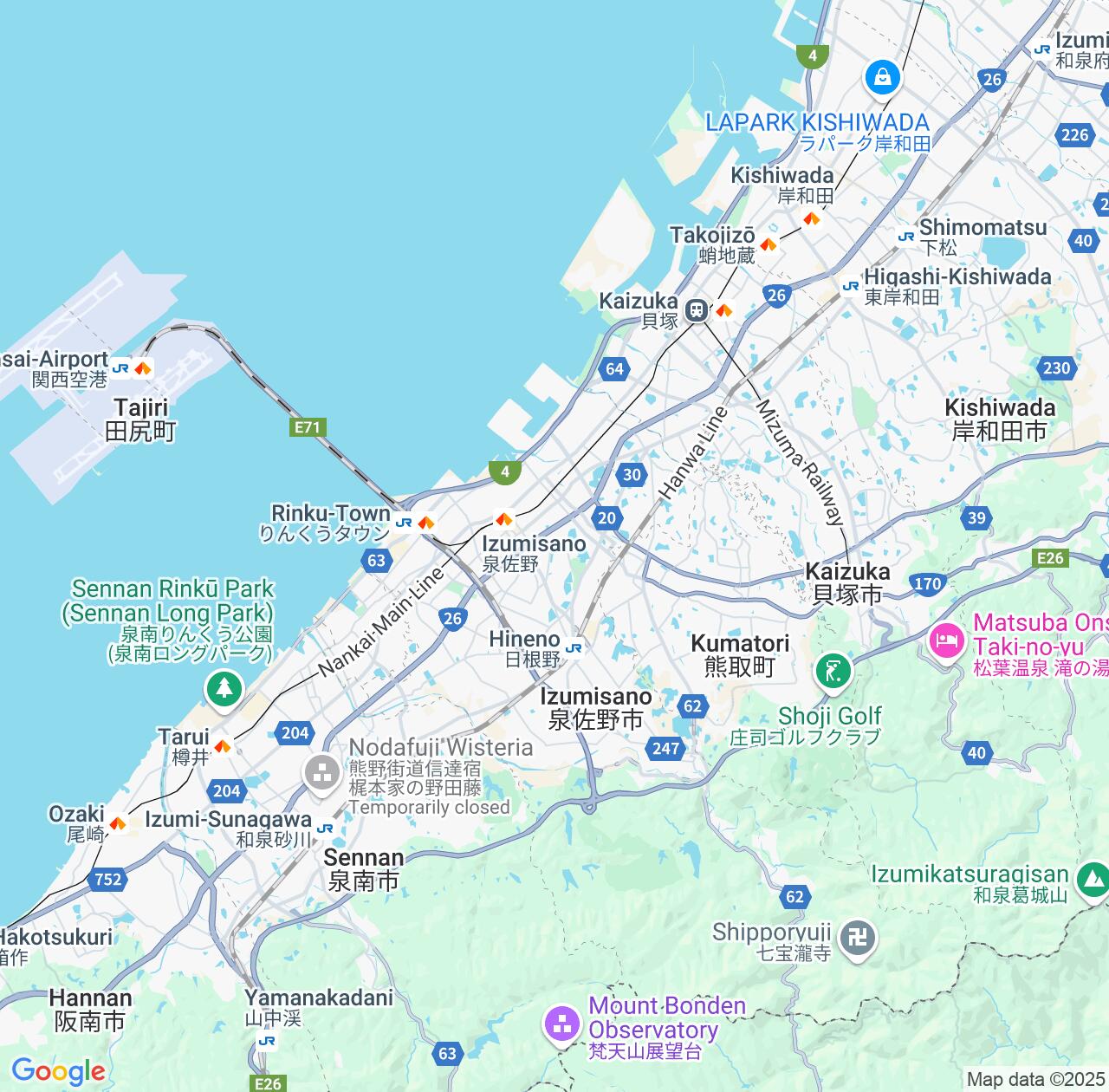 Map image for Intellectual Property Lawyers in Izumisano and Osaka IP firms at coordinates  ; .