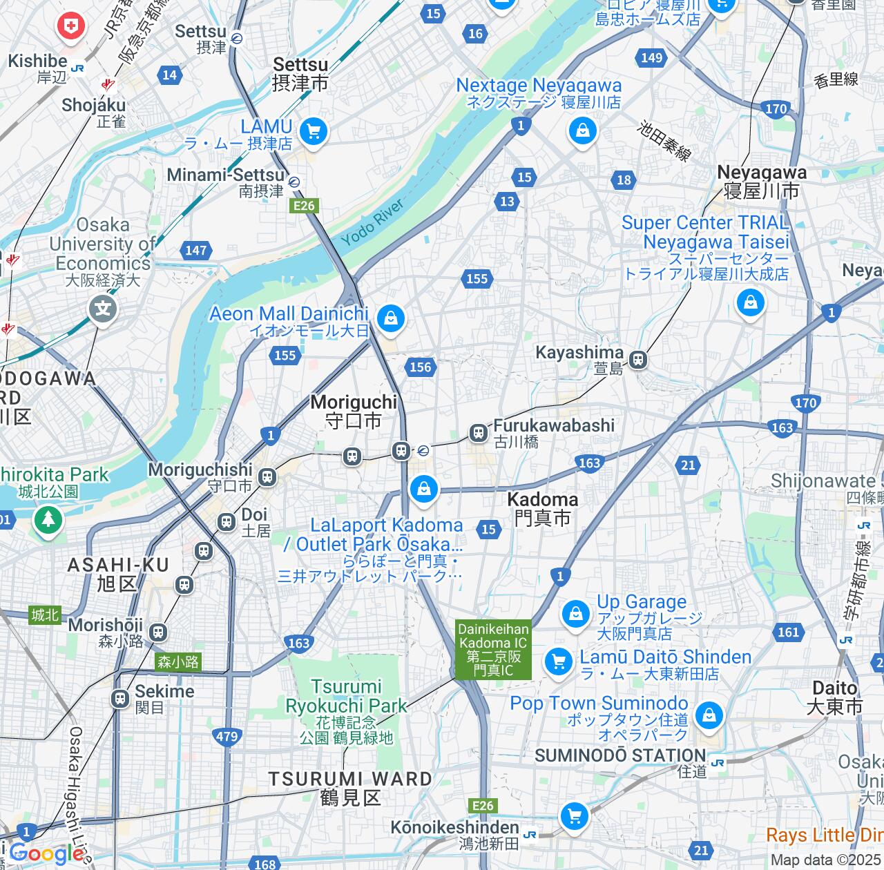 Map image for Intellectual Property Lawyers in Kadoma and Osaka IP firms at coordinates  ; .