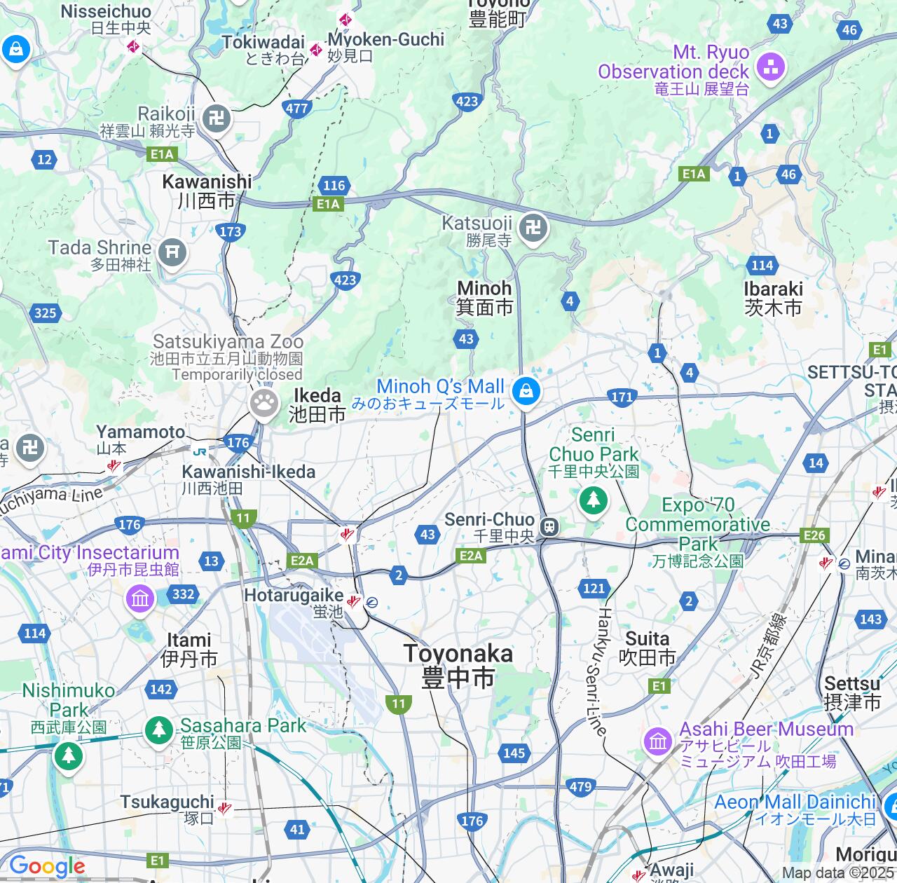 Map image for Intellectual Property Lawyers in Minoh and Osaka IP firms at coordinates  ; .