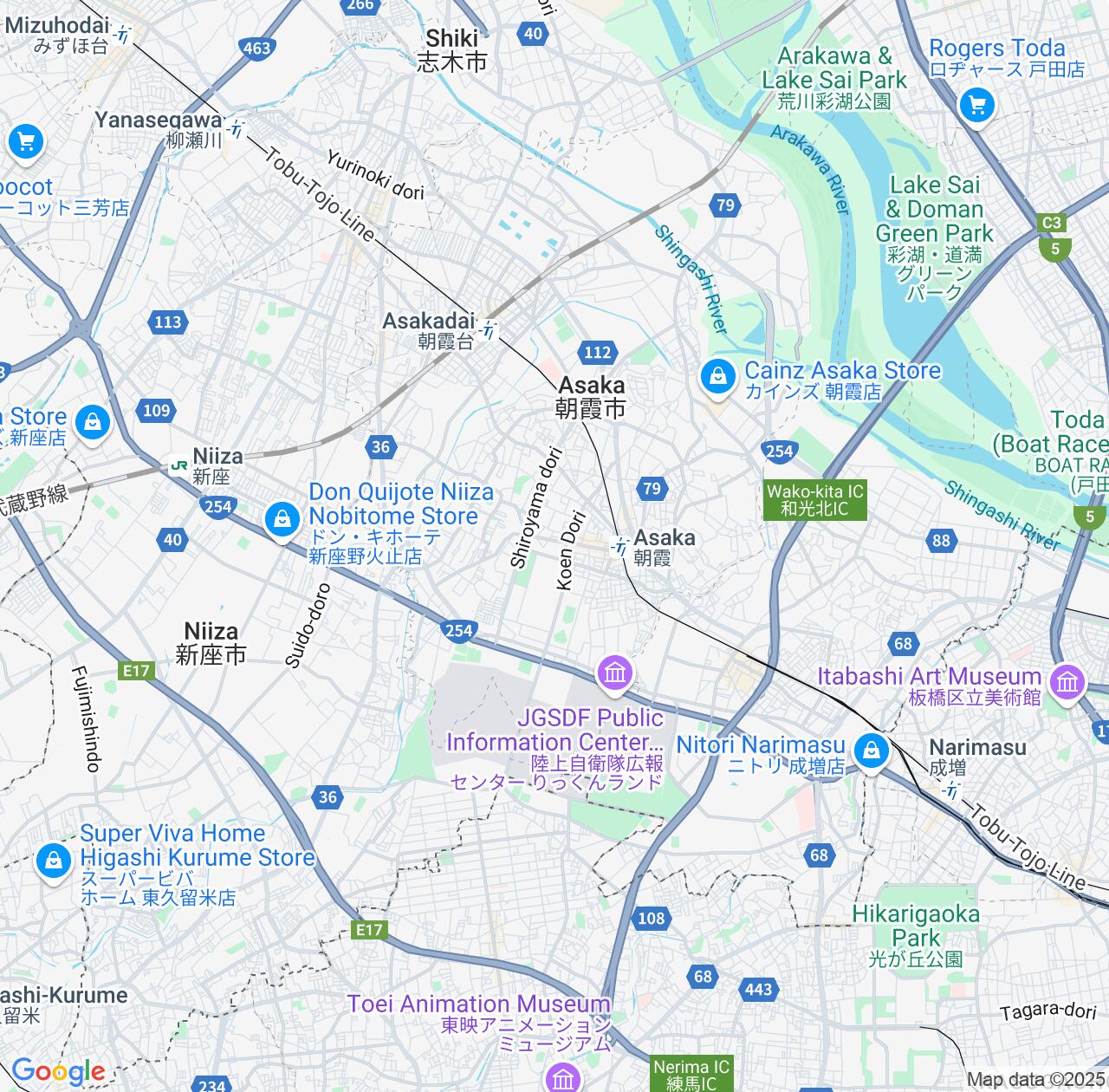 Map image for Intellectual Property Lawyers in Asaka and Saitama IP firms at coordinates  ; .