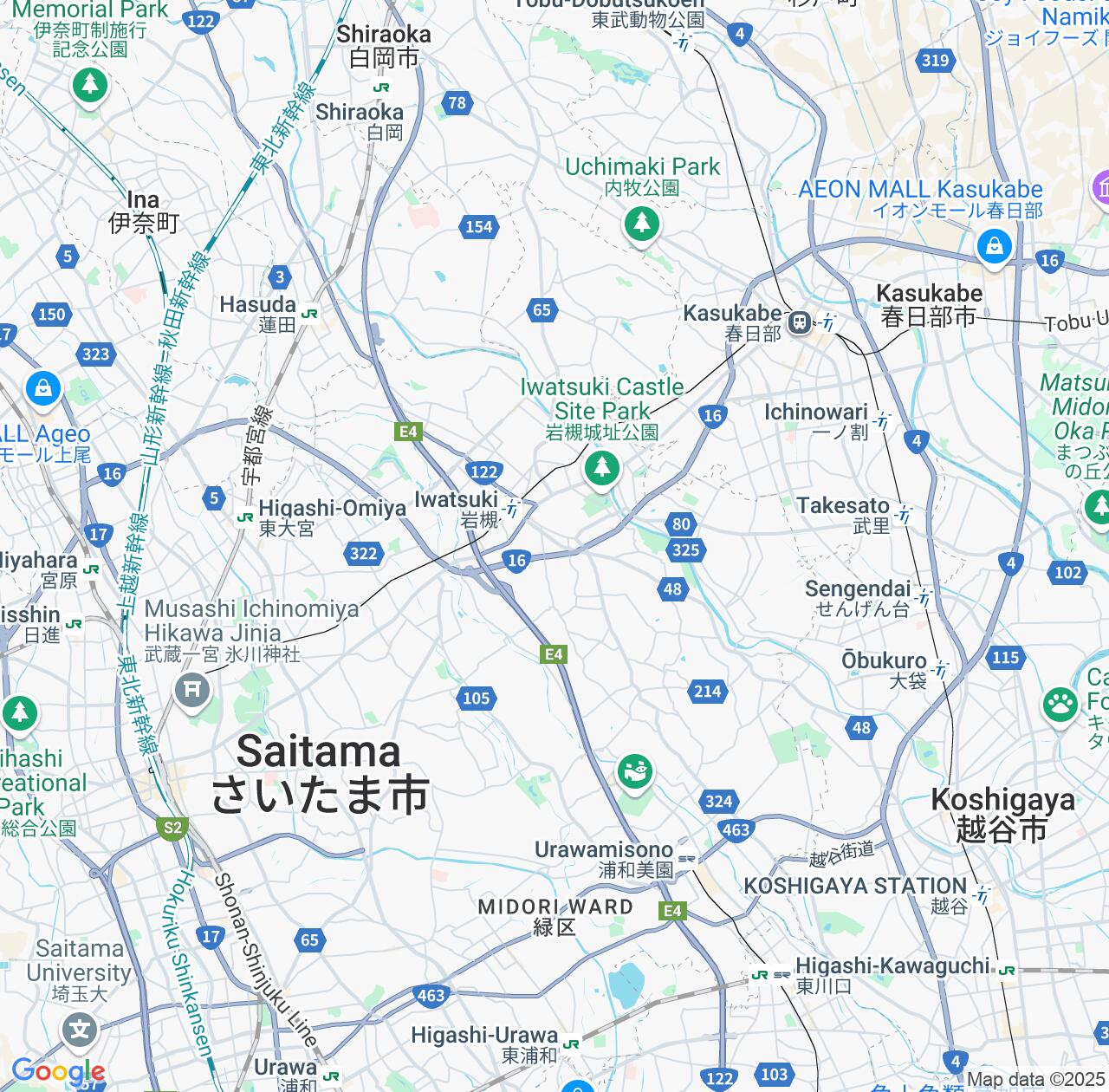 Map image for Intellectual Property Lawyers in Iwatsuki and Saitama IP firms at coordinates  ; .