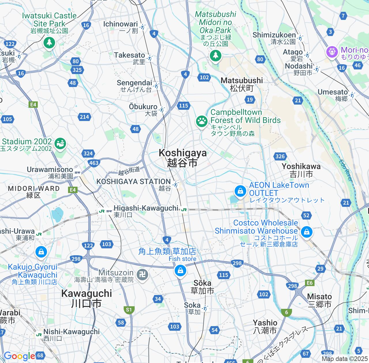 Map image for Intellectual Property Lawyers in Koshigaya and Saitama IP firms at coordinates  ; .