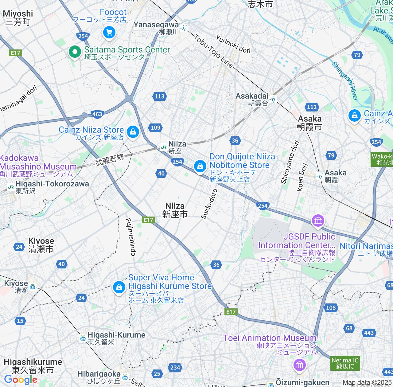 Map image for Intellectual Property Lawyers in Niiza and Saitama IP firms at coordinates  ; .