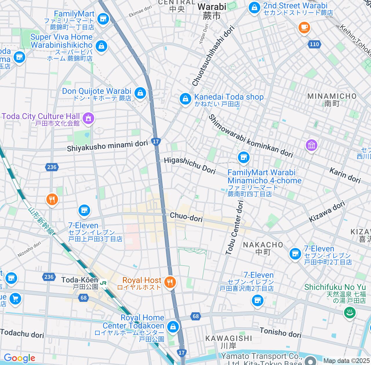 Map image for Intellectual Property Lawyers in Shimotoda and Saitama IP firms at coordinates  ; .