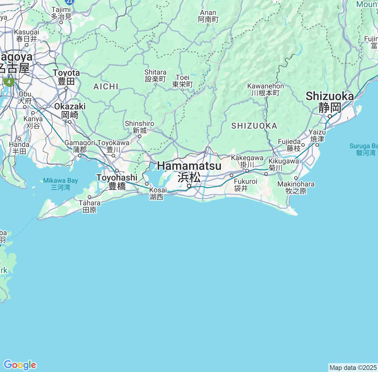 Map image for Intellectual Property Lawyers in Hamamatsu and Shizuoka IP firms at coordinates  ; .