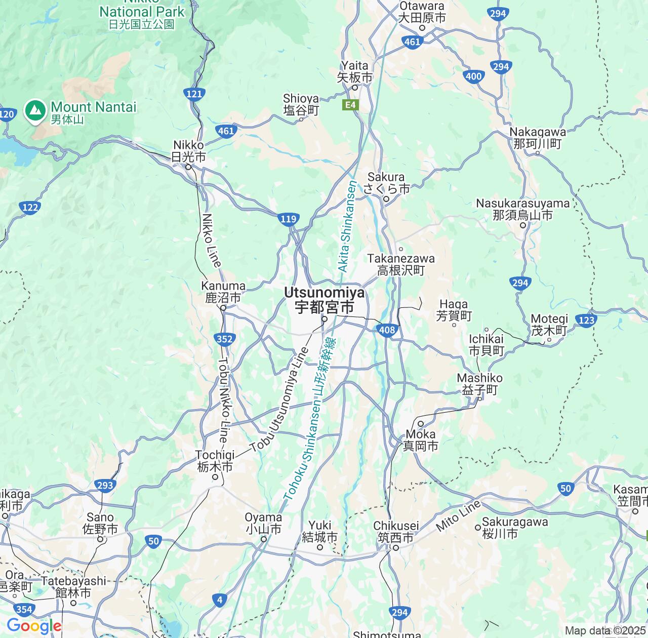 Map image for Intellectual Property Lawyers in Utsunomiya and Tochigi IP firms at coordinates  ; .