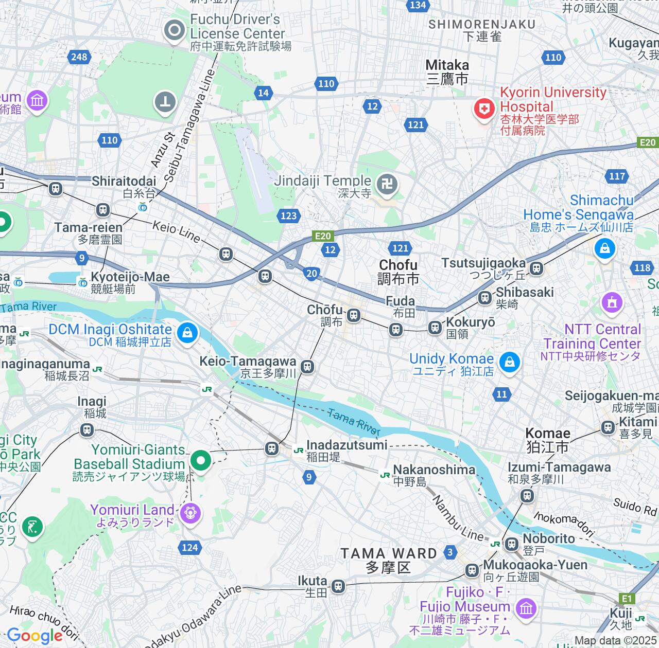 Map image for Intellectual Property Lawyers in Chofu and Tokyo IP firms at coordinates  ; .