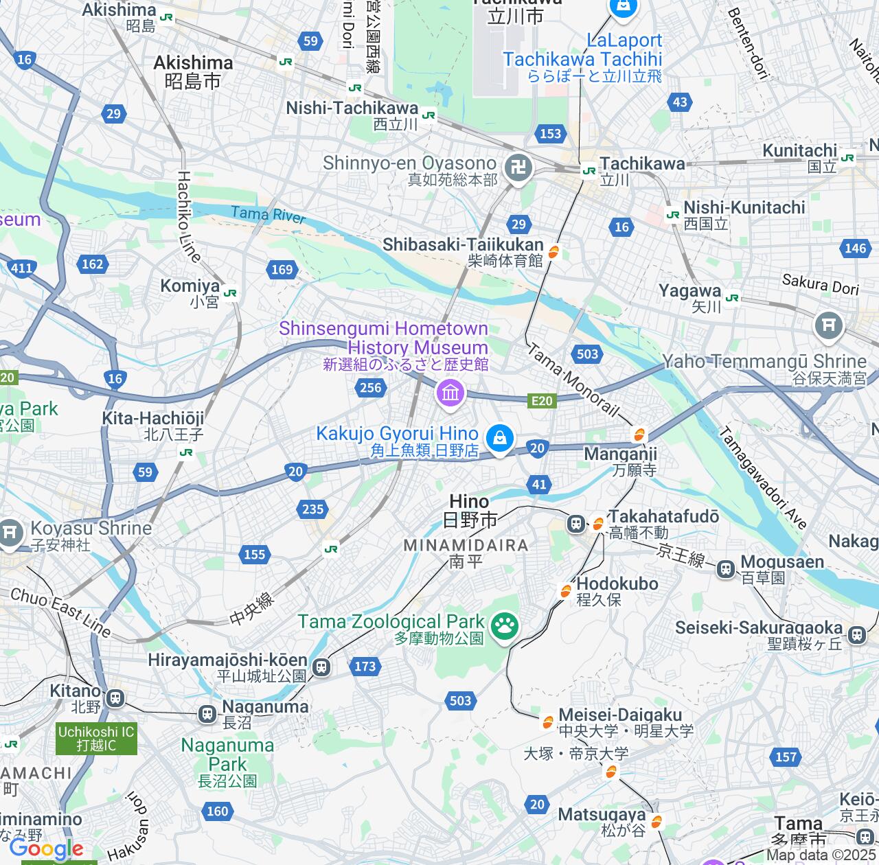 Map image for Intellectual Property Lawyers in Hino and Tokyo IP firms at coordinates  ; .