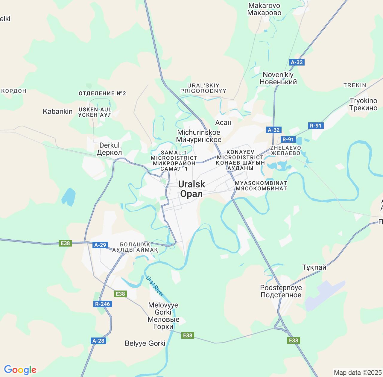 Map image for Intellectual Property Lawyers in Oral and Batys Qazaqstan IP firms at coordinates  ; .