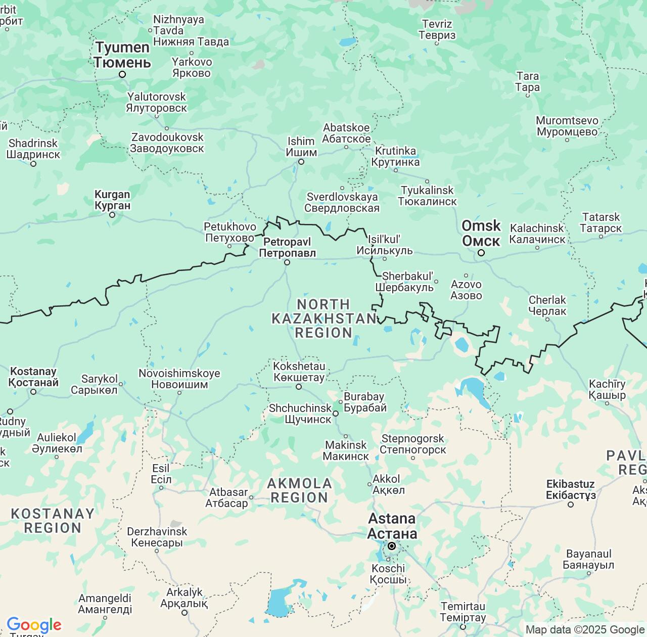 Map image for Intellectual Property Lawyers in North Kazakhstan and Kazakhstan IP firms at coordinates  ; .