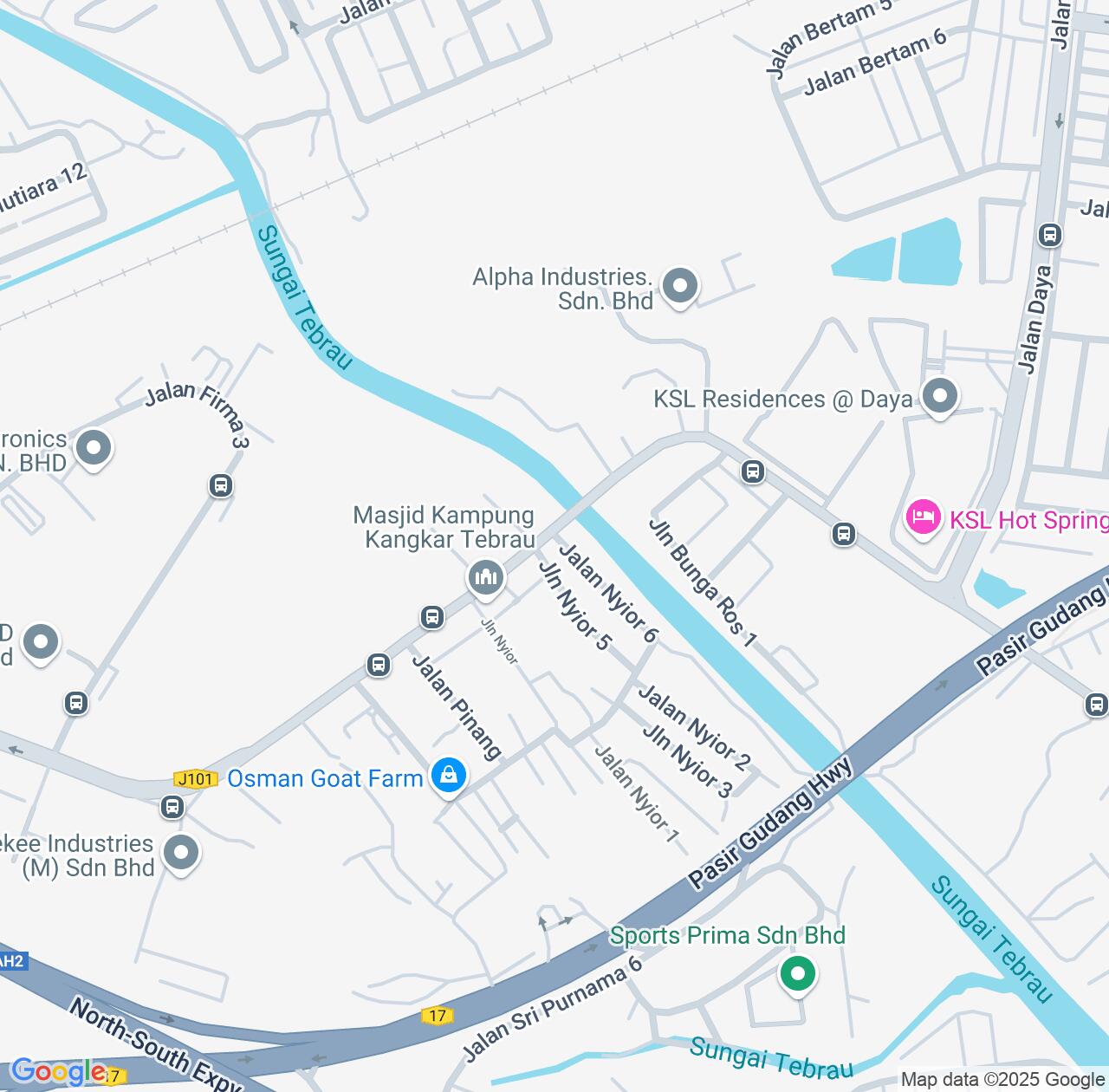 Map image for Intellectual Property Lawyers in Kampung Kangkar Teberau and Johor IP firms at coordinates  ; .