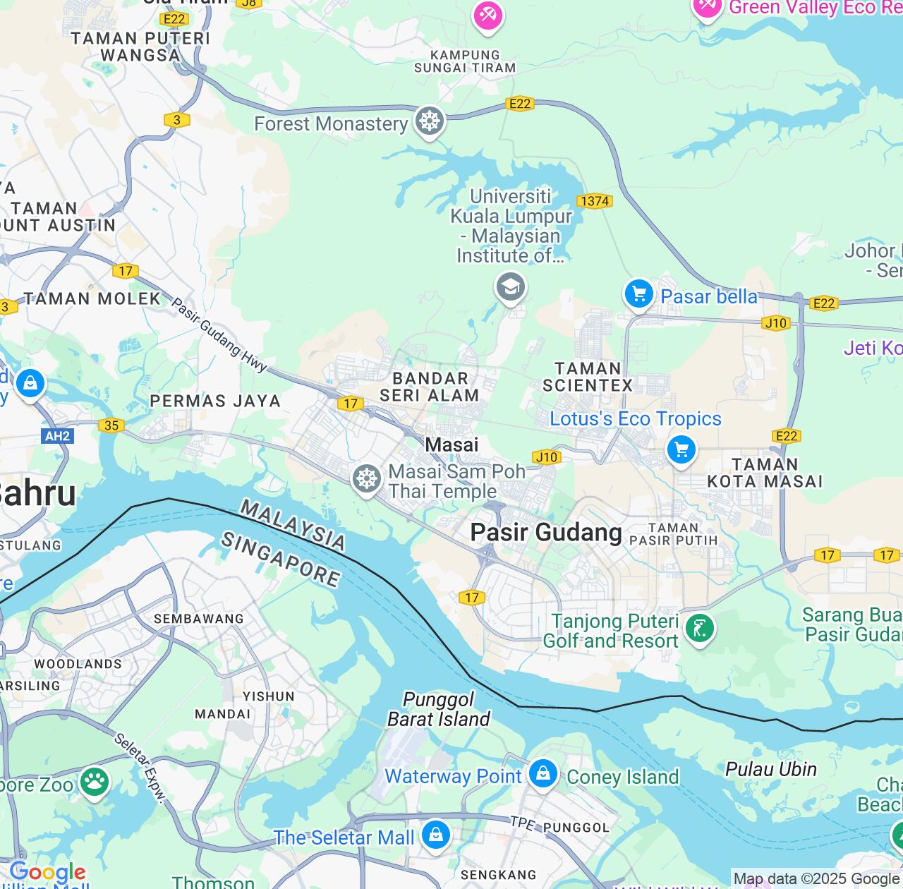Map image for Intellectual Property Lawyers in Masai and Johor IP firms at coordinates  ; .