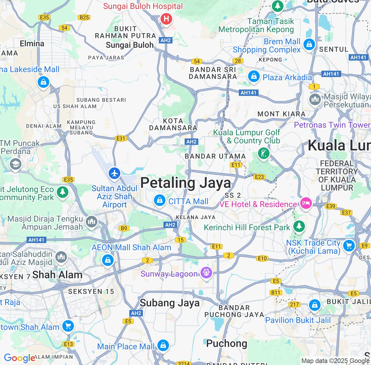 Map image for Intellectual Property Lawyers in Petaling Jaya and Selangor IP firms at coordinates  ; .