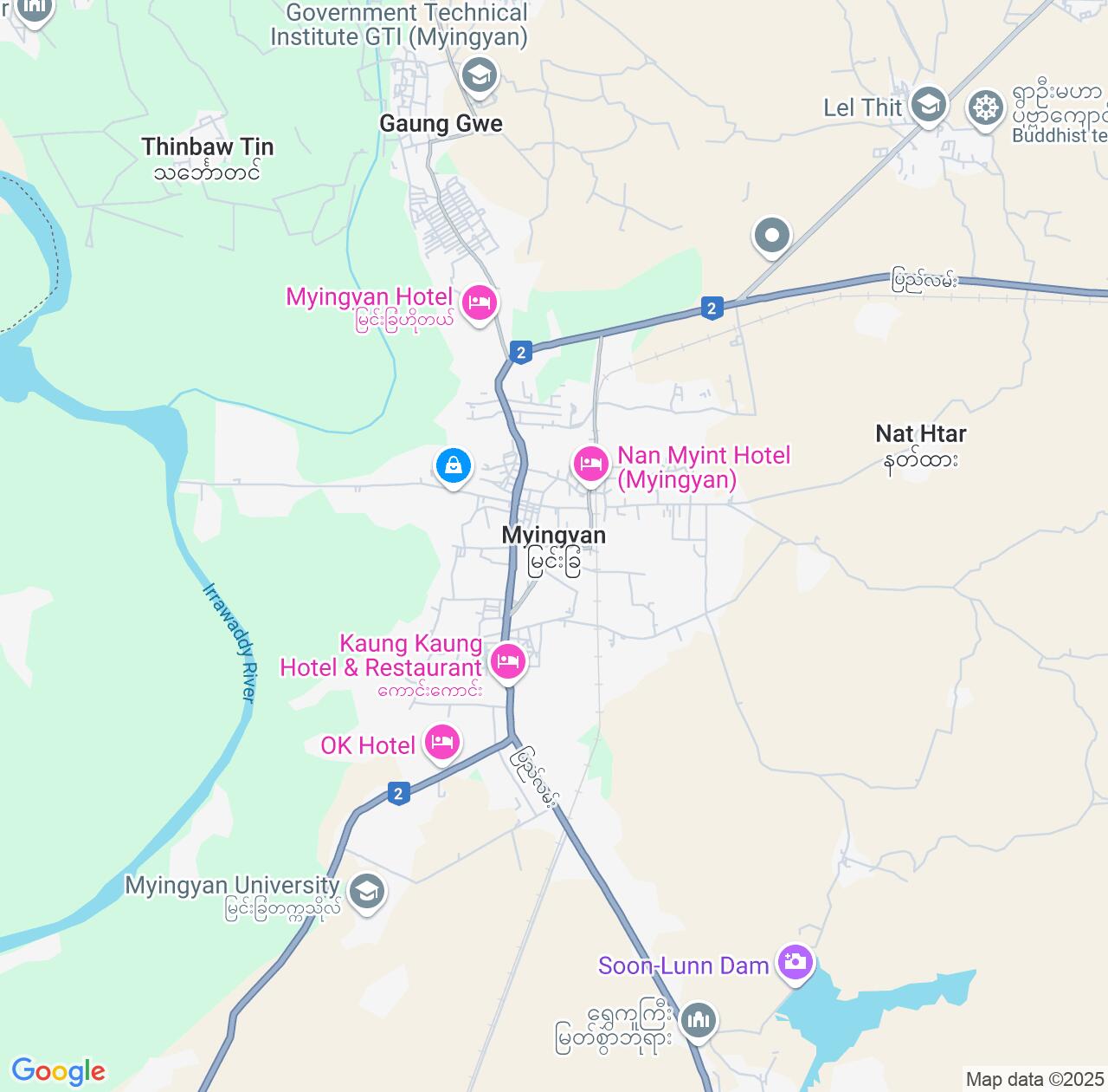 Map image for Intellectual Property Lawyers in Myingyan and Mandalay Region IP firms at coordinates  ; .