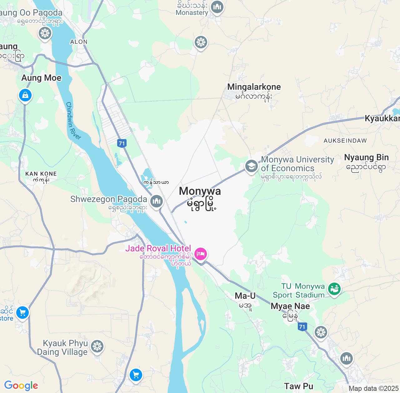 Map image for Intellectual Property Lawyers in Monywa and Sagaing Region IP firms at coordinates  ; .