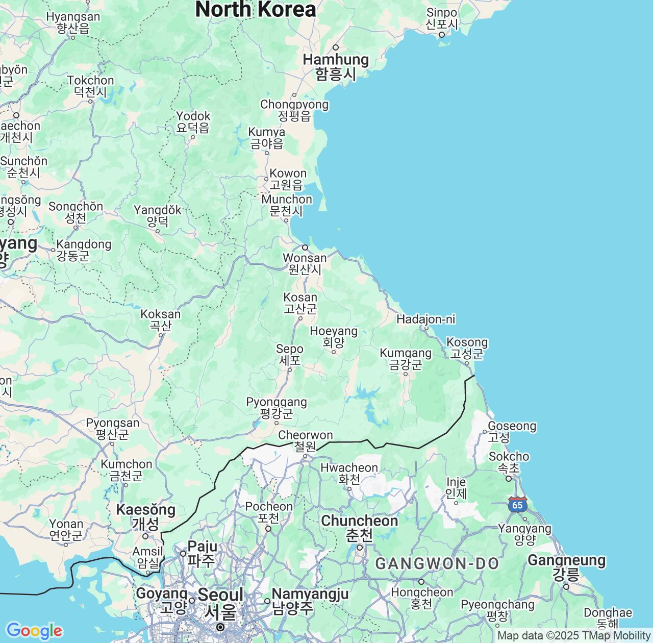 Map image for Intellectual Property Lawyers in Kangwŏn-do and North Korea IP firms at coordinates  ; .