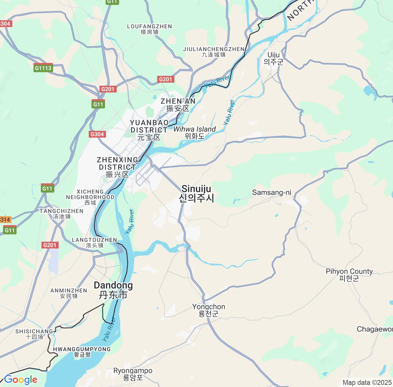 Map image for Intellectual Property Lawyers in Sinuiju and P'yŏngan-bukto IP firms at coordinates  ; .