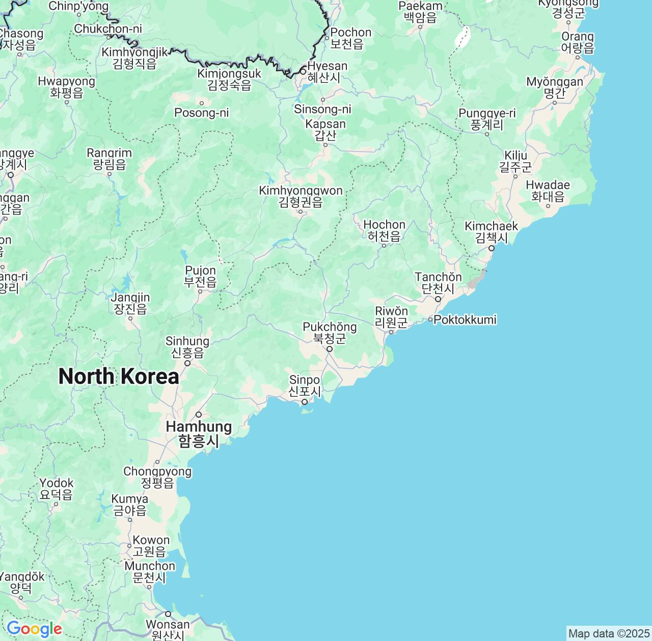 Map image for Intellectual Property Lawyers in Changam-ch'on and South Hamgyong IP firms at coordinates  ; .