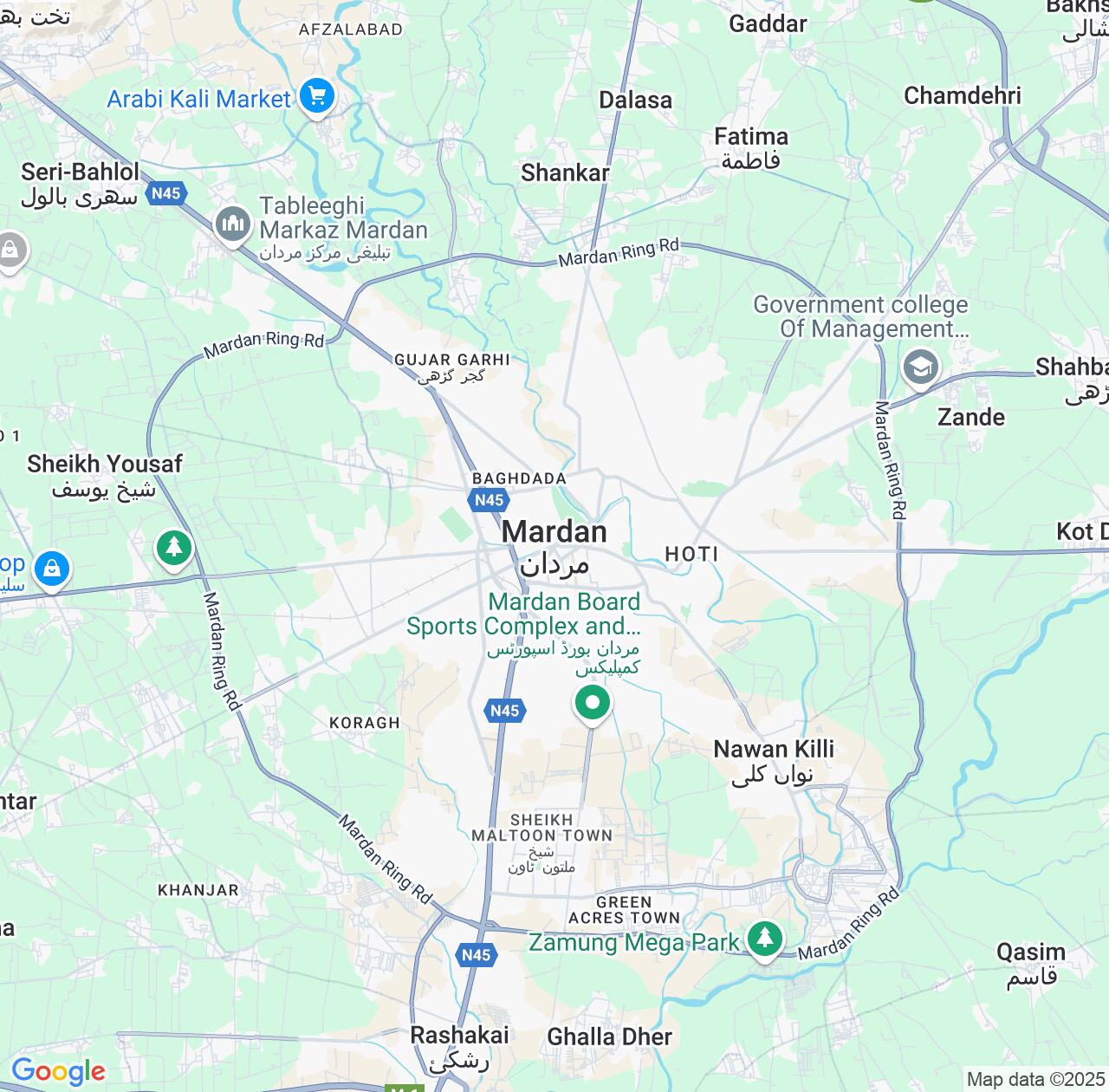 Map image for Intellectual Property Lawyers in Mardan and Khyber Pakhtunkhwa IP firms at coordinates  ; .