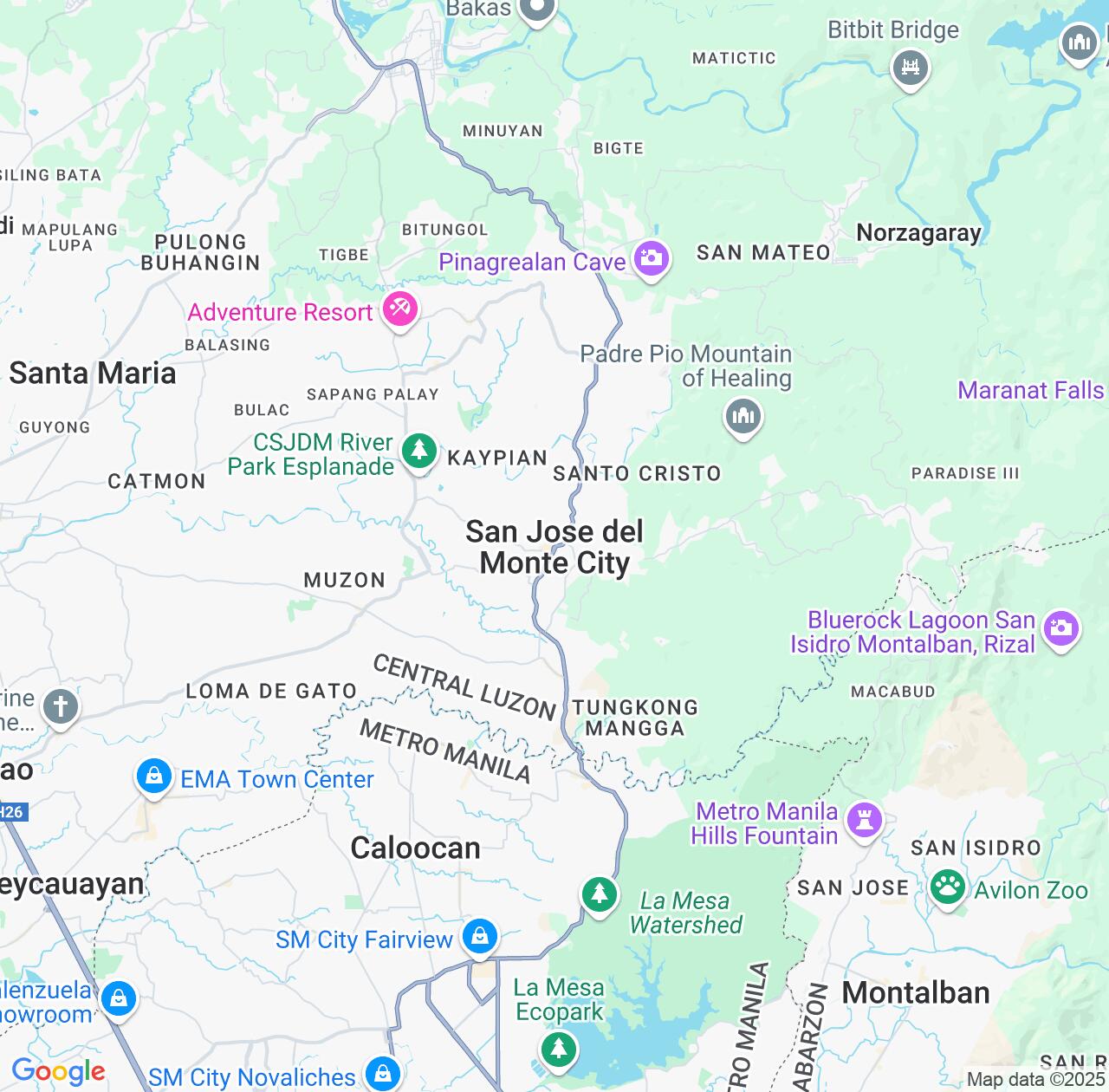 Map image for Intellectual Property Lawyers in San Jose del Monte and Central Luzon IP firms at coordinates  ; .