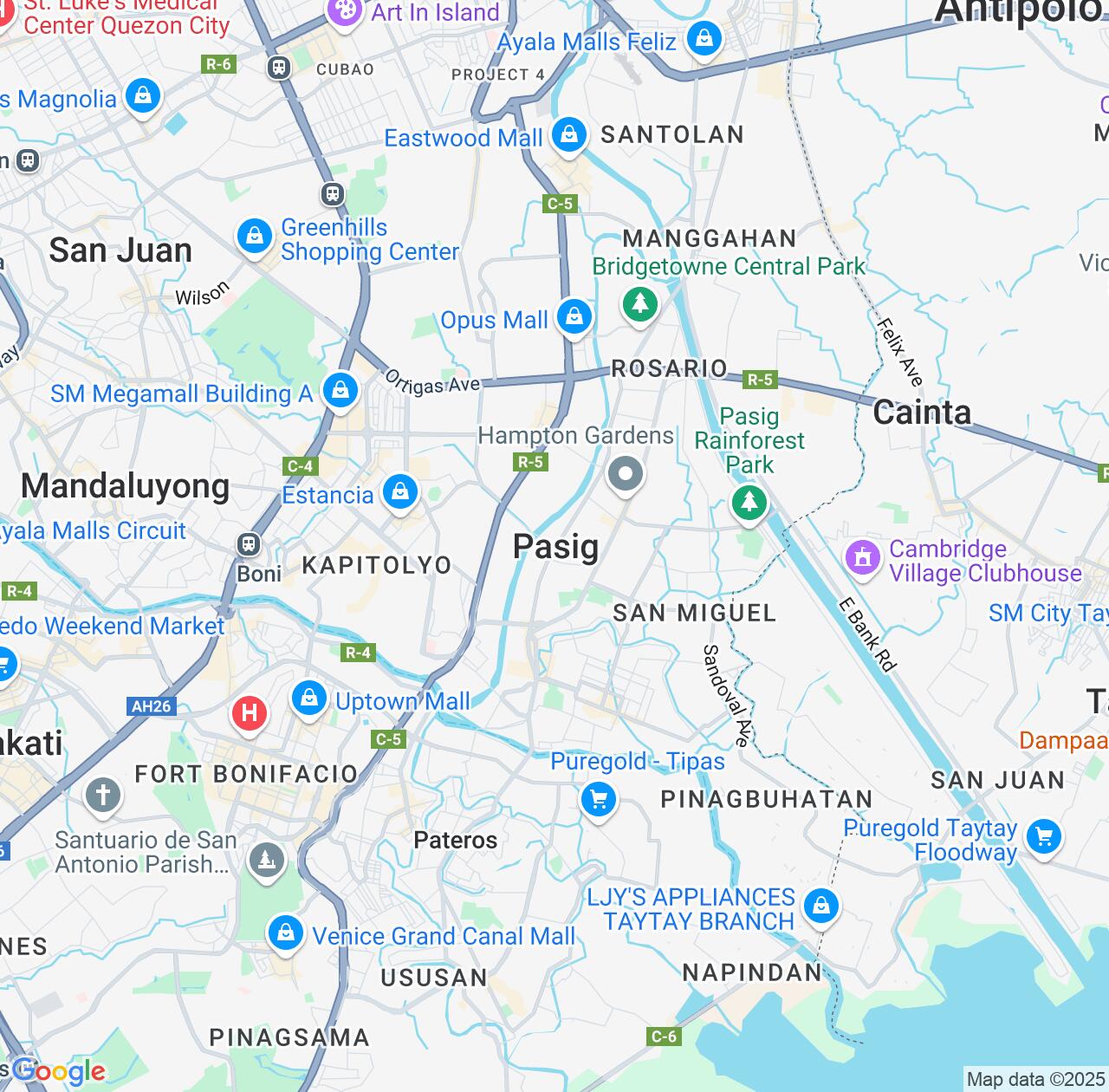 Map image for Intellectual Property Lawyers in Pasig City and Metro Manila IP firms at coordinates  ; .