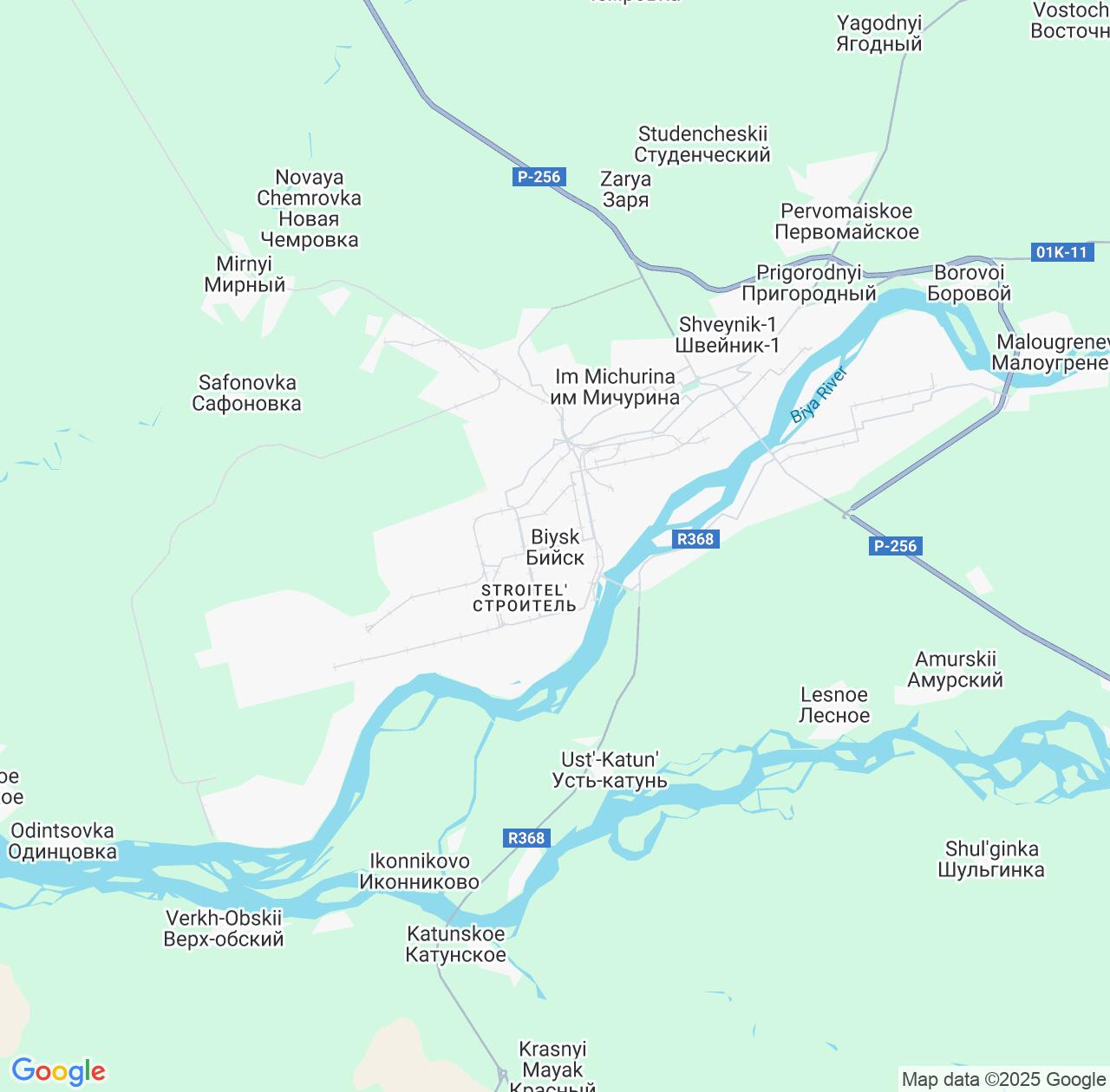 Map image for Intellectual Property Lawyers in Biysk and Altai Krai IP firms at coordinates  ; .
