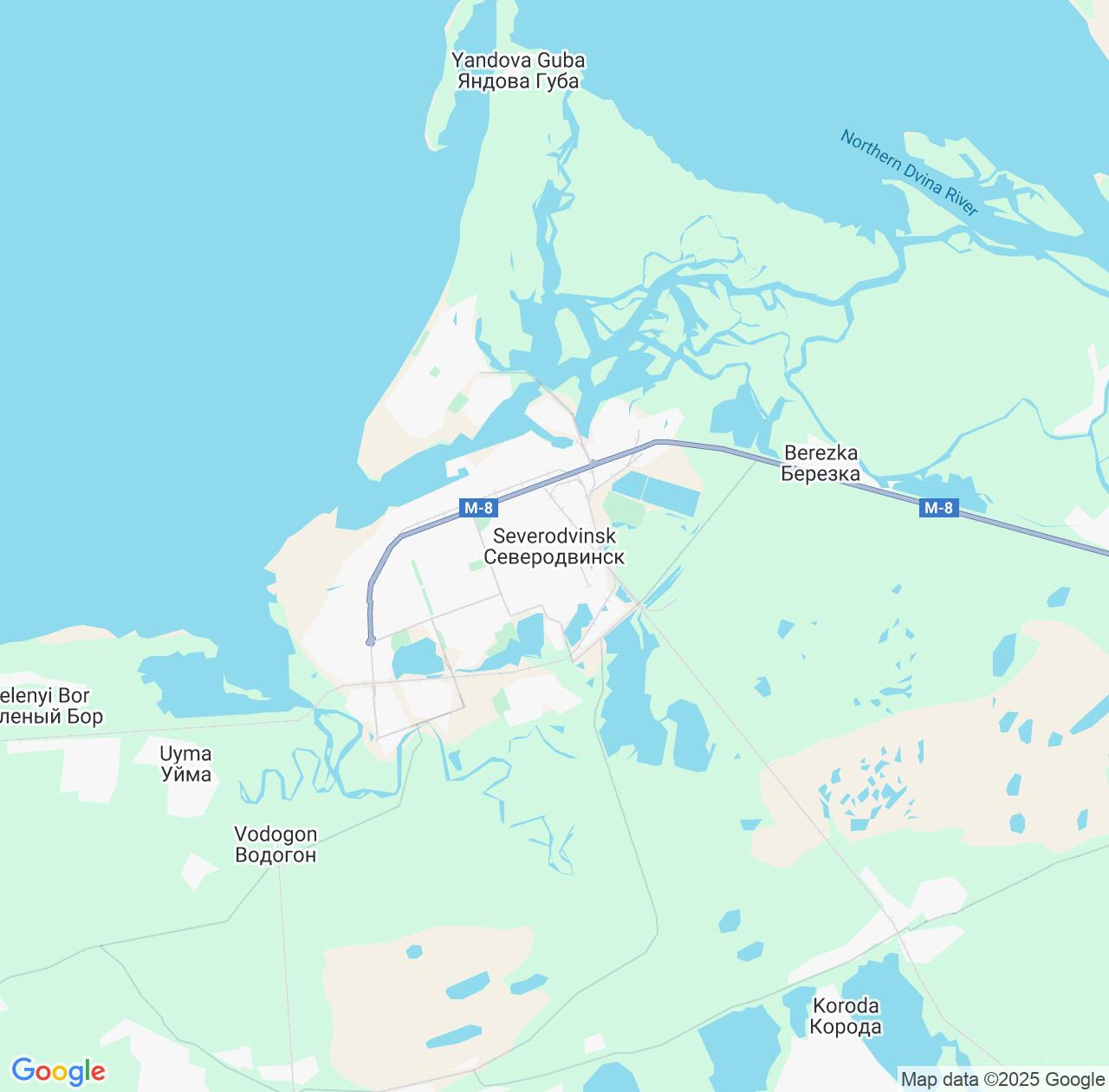 Map image for Intellectual Property Lawyers in Severodvinsk and Arkhangelskaya IP firms at coordinates  ; .