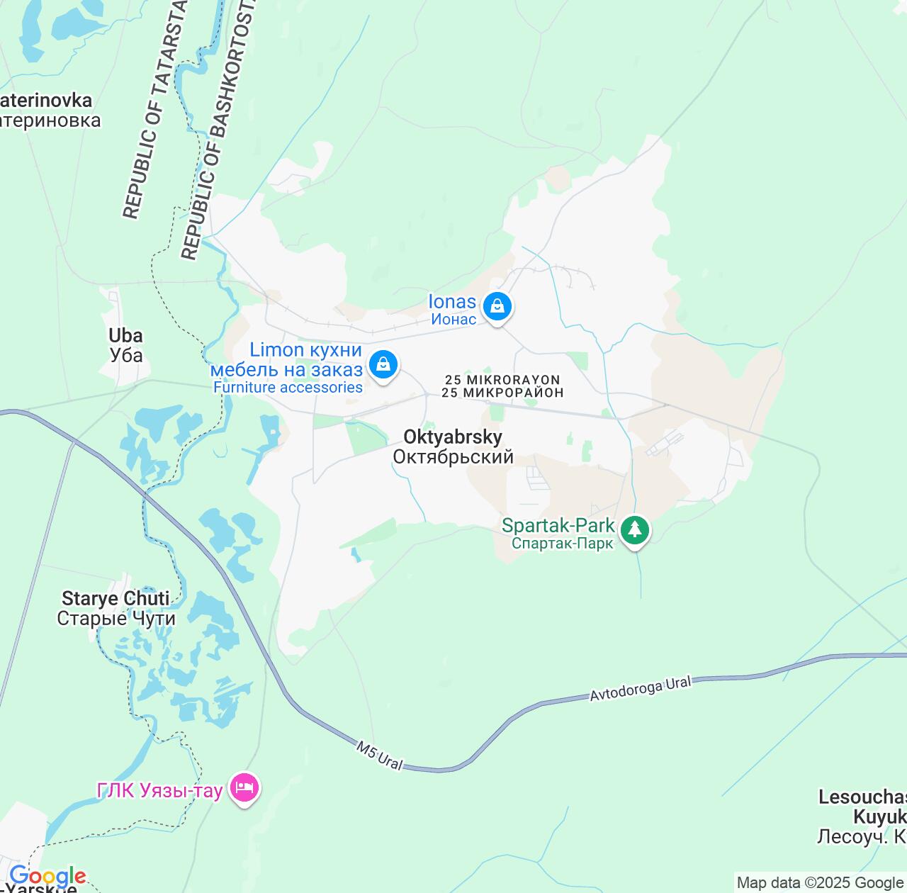 Map image for Intellectual Property Lawyers in Oktyabrsky and Bashkortostan Republic IP firms at coordinates  ; .