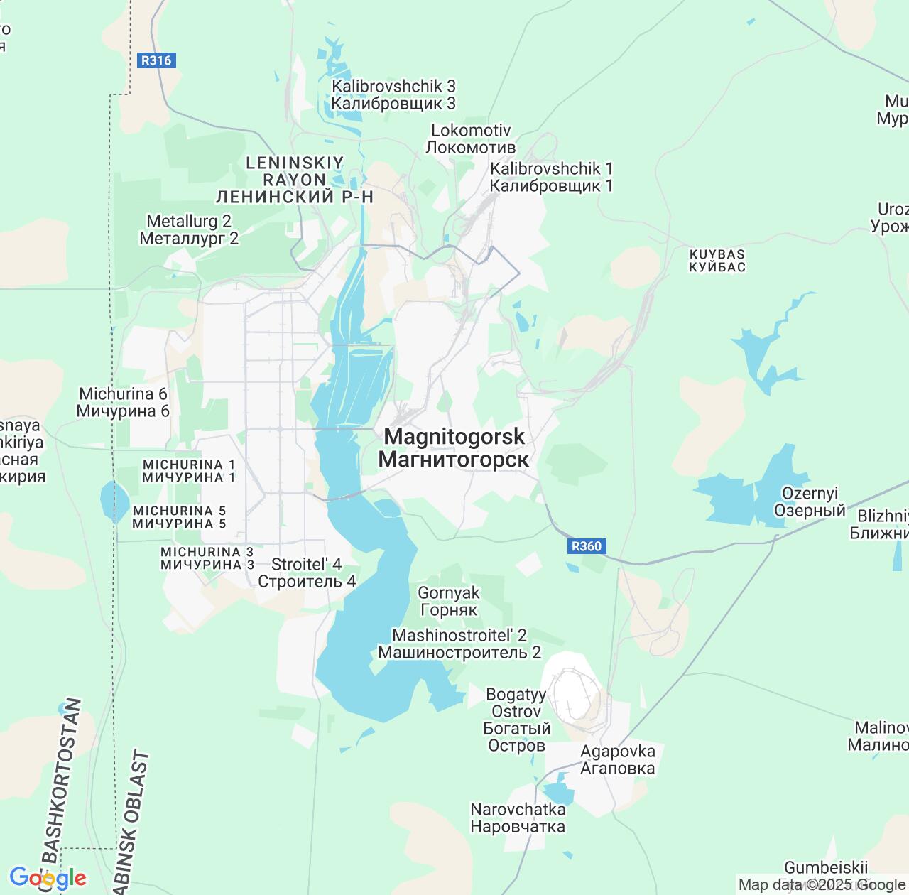 Map image for Intellectual Property Lawyers in Magnitogorsk and Chelyabinsk IP firms at coordinates  ; .