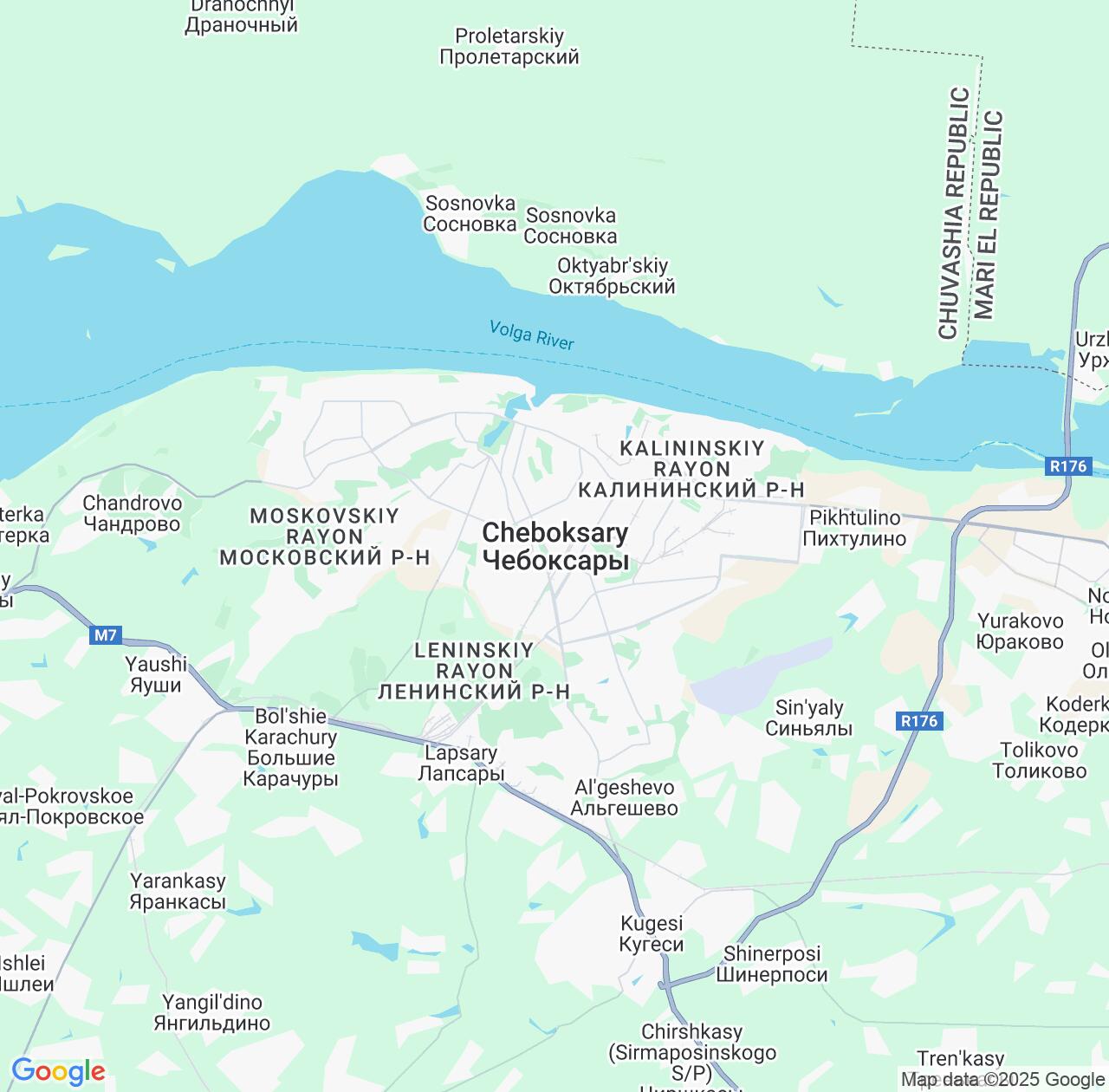 Map image for Intellectual Property Lawyers in Cheboksary and Chuvash Republic IP firms at coordinates  ; .