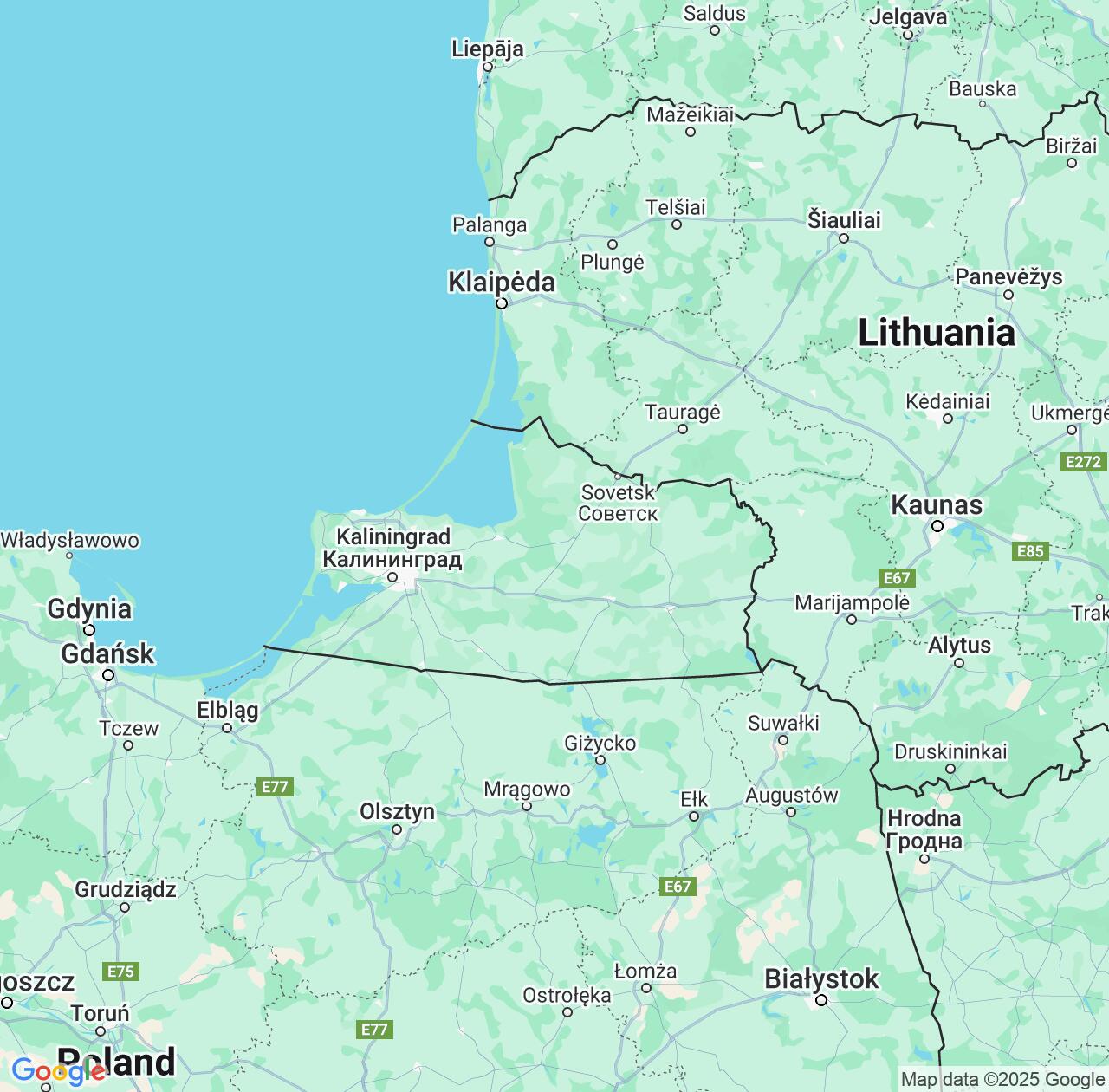 Map image for Intellectual Property Lawyers in Kaliningrad Oblast and Russia IP firms at coordinates  ; .