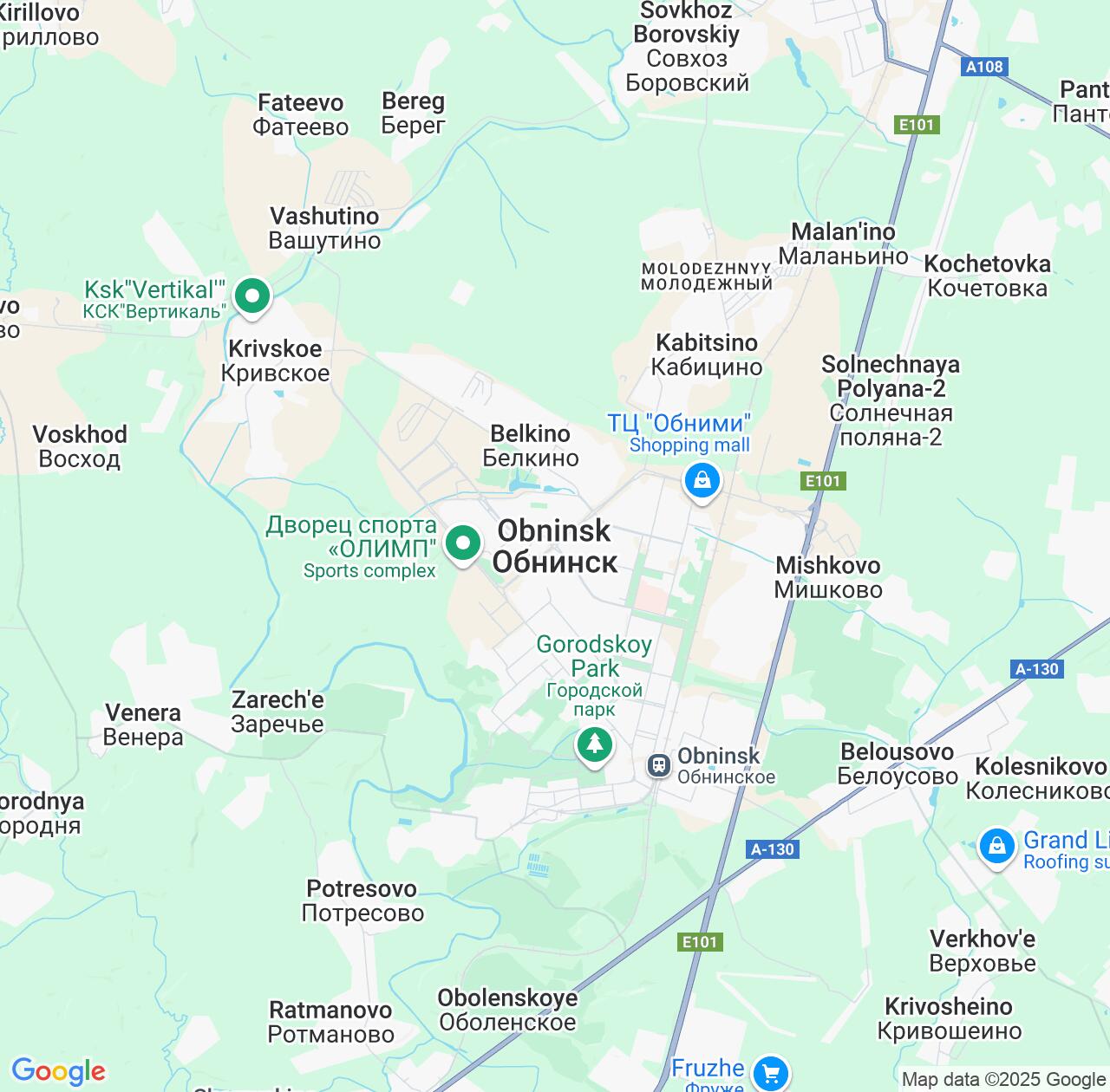 Map image for Intellectual Property Lawyers in Obninsk and Kaluga Oblast IP firms at coordinates  ; .