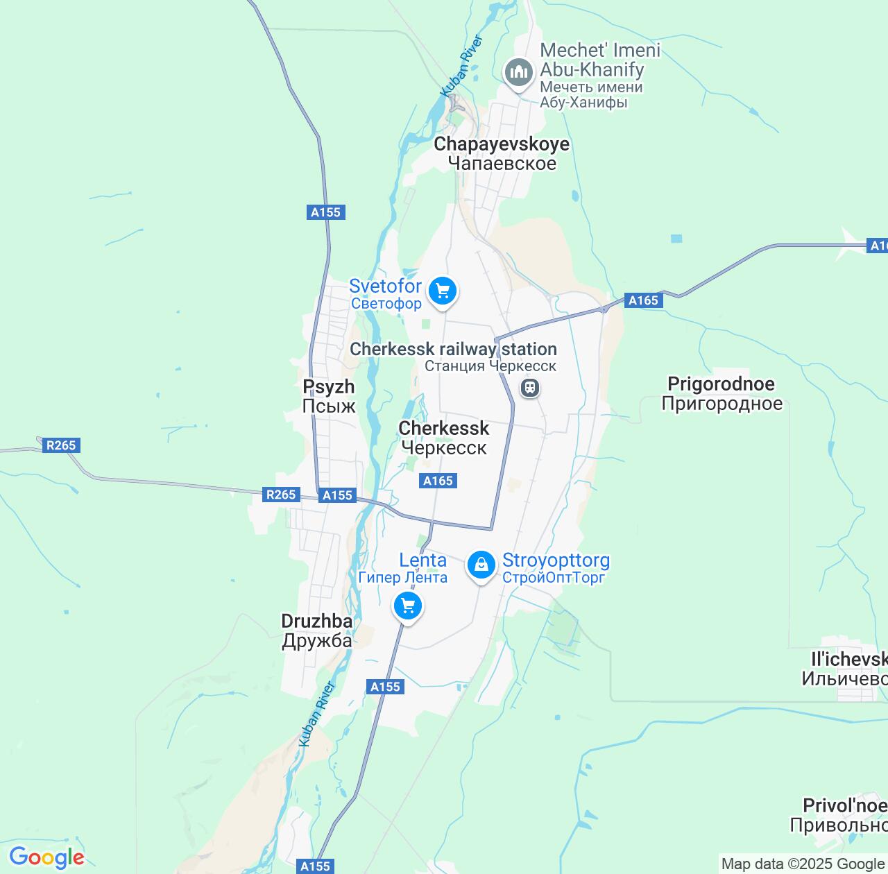 Map image for Intellectual Property Lawyers in Cherkessk and Karachayevo-Cherkesiya Republic IP firms at coordinates  ; .