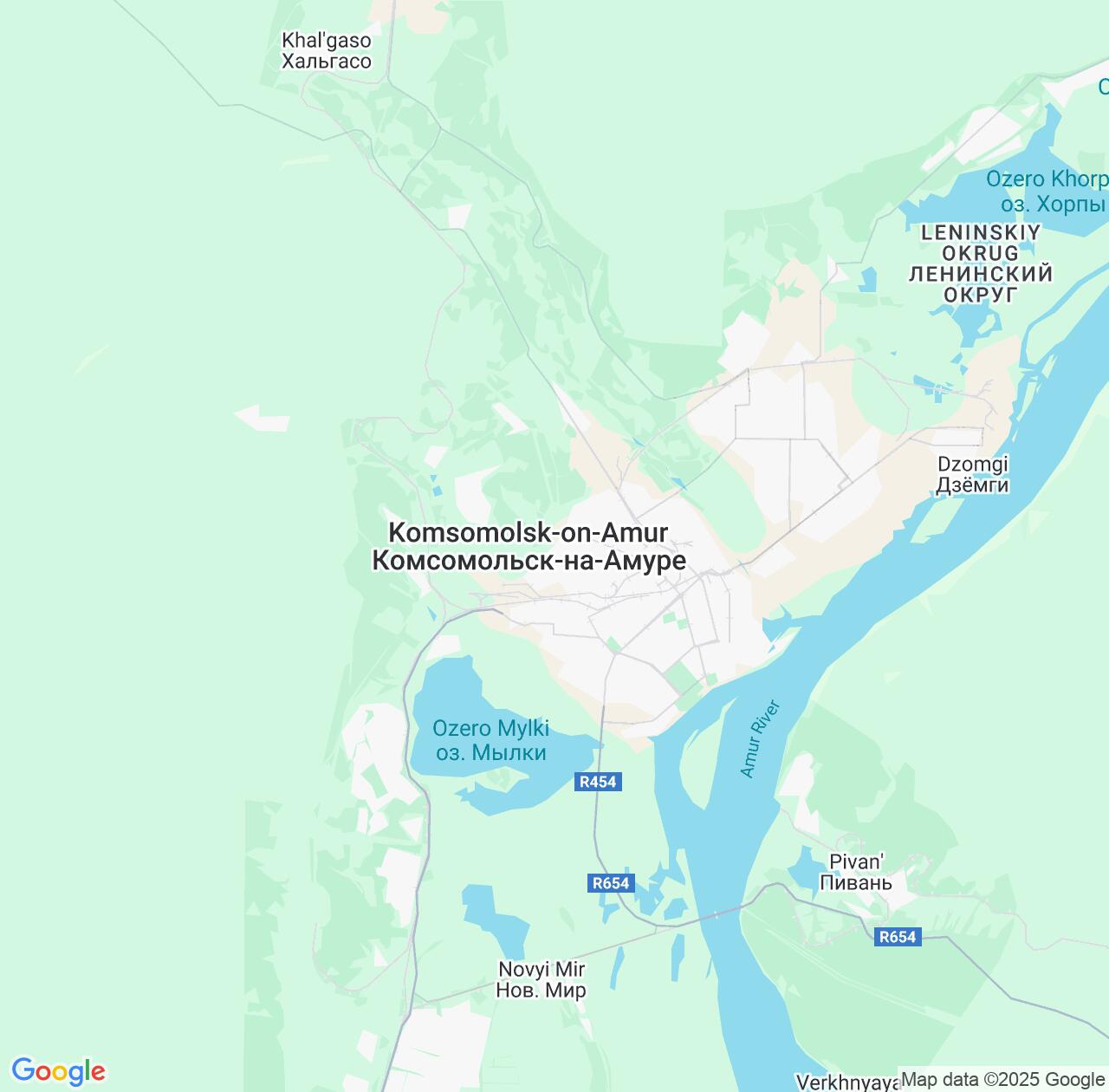 Map image for Intellectual Property Lawyers in Komsomolsk-on-Amur and Khabarovsk IP firms at coordinates  ; .