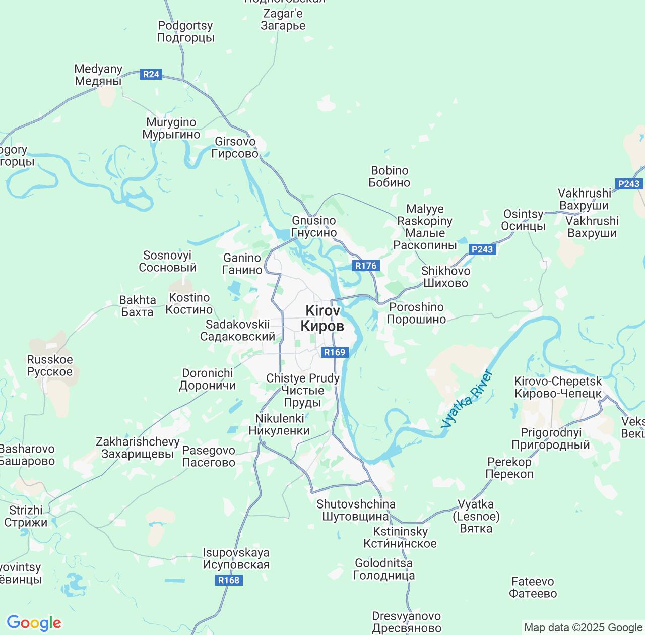 Map image for Intellectual Property Lawyers in Kirov and Kirov Oblast IP firms at coordinates  ; .