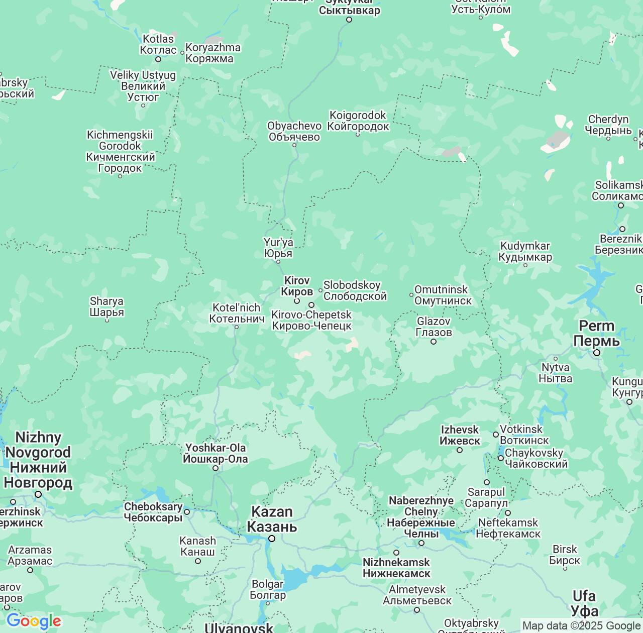 Map image for Intellectual Property Lawyers in Kirov Oblast and Russia IP firms at coordinates  ; .
